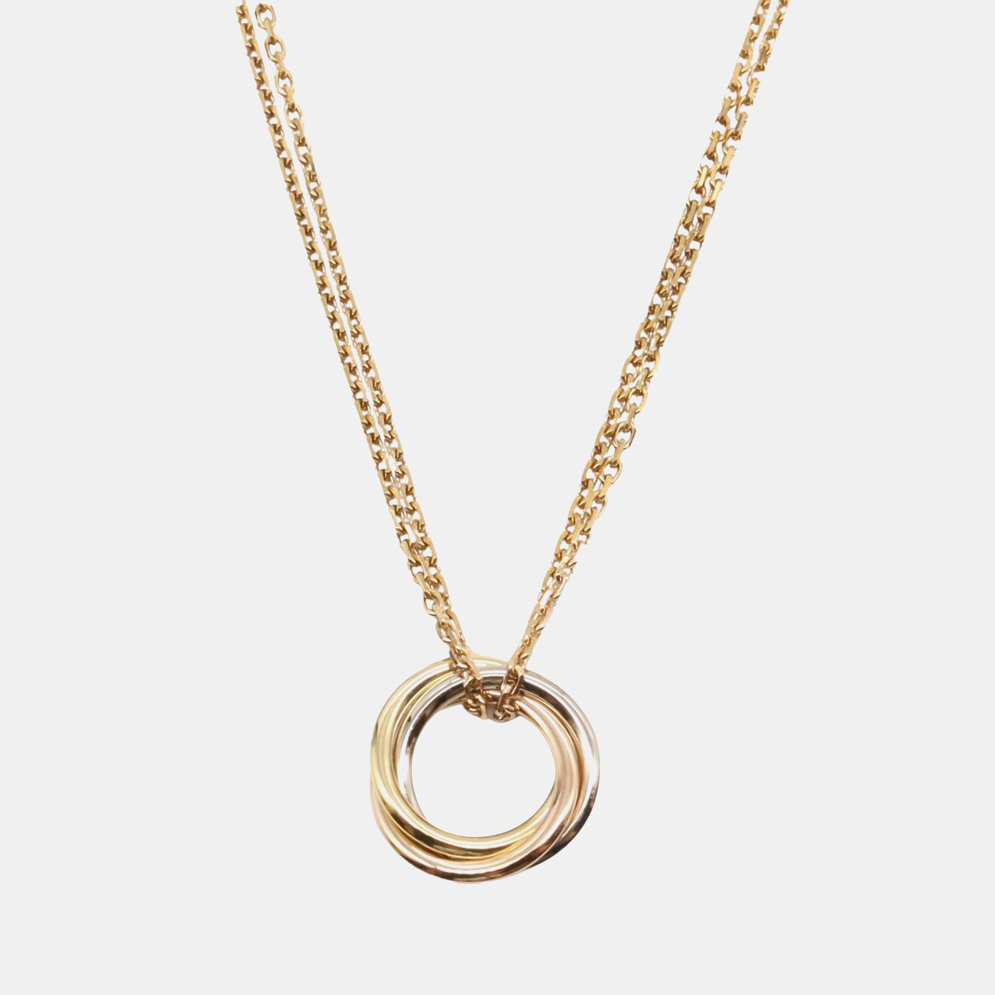 

Cartier Tricolor 18K Gold Mini Trinity Pendant Necklace