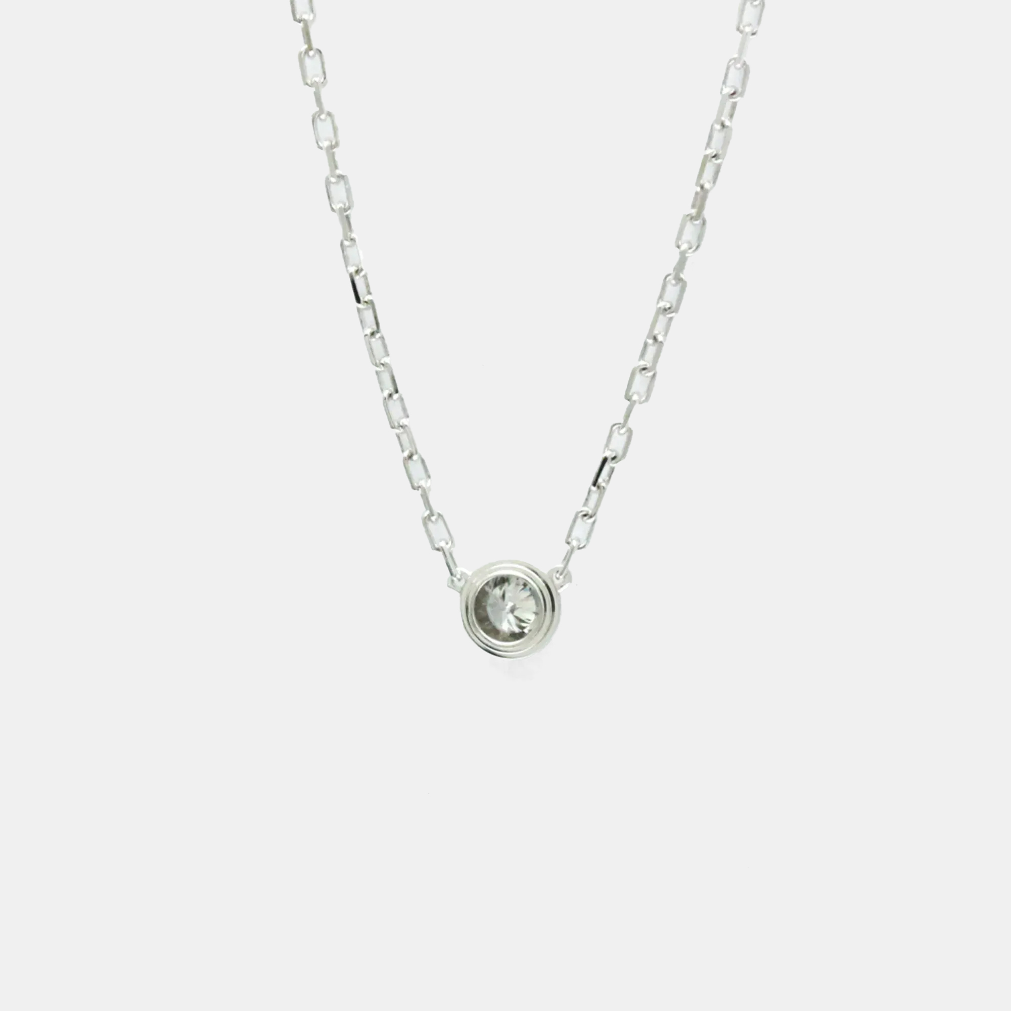 

Cartier D'amour 18K White Gold and Diamond Pendant Necklace