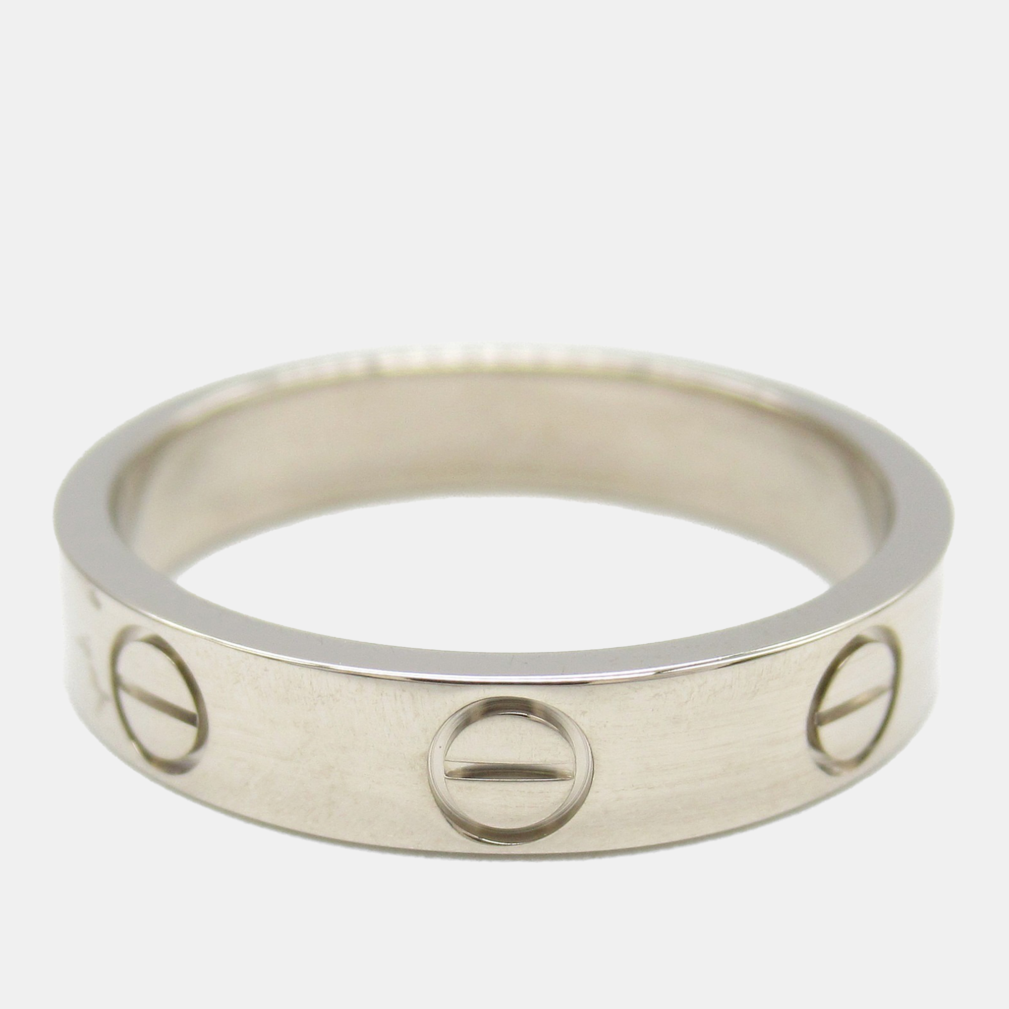 

Cartier Love 18K White Gold Band Ring EU 50