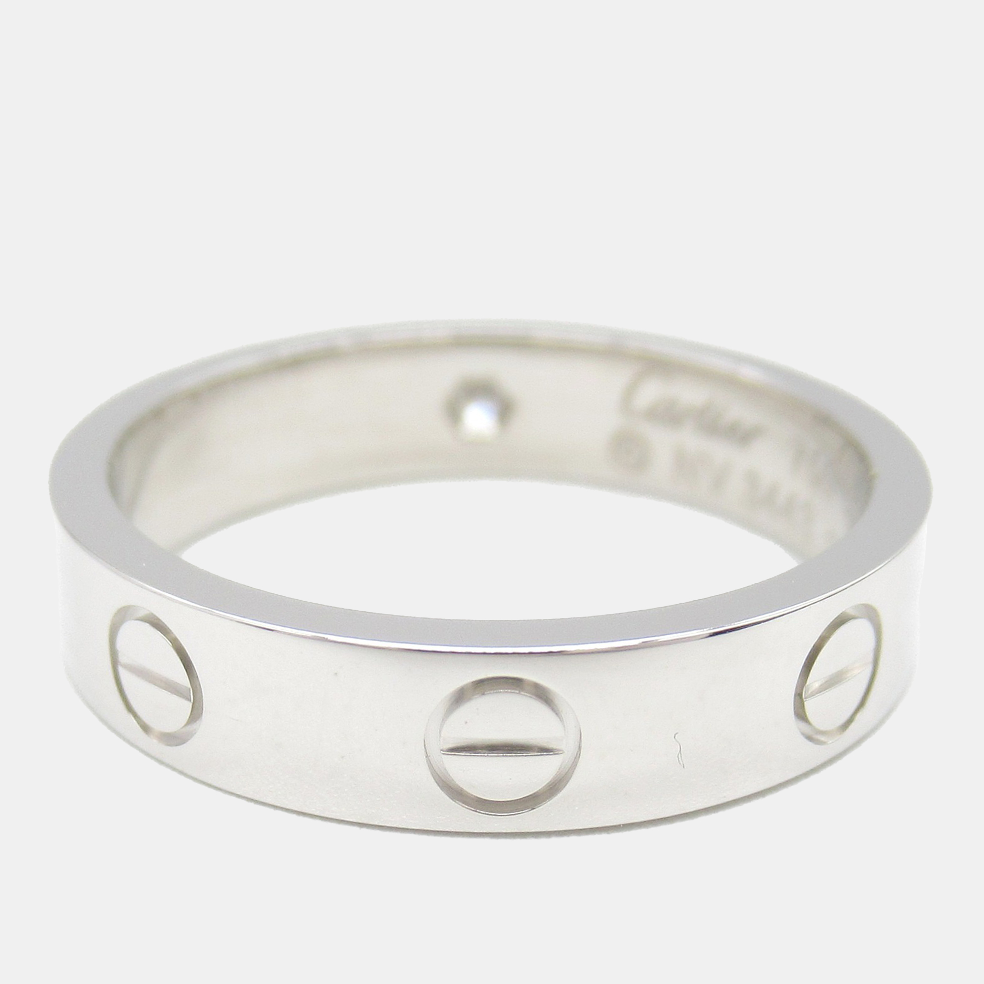 

Cartier Love 18K White Gold and Diamond Band Ring EU