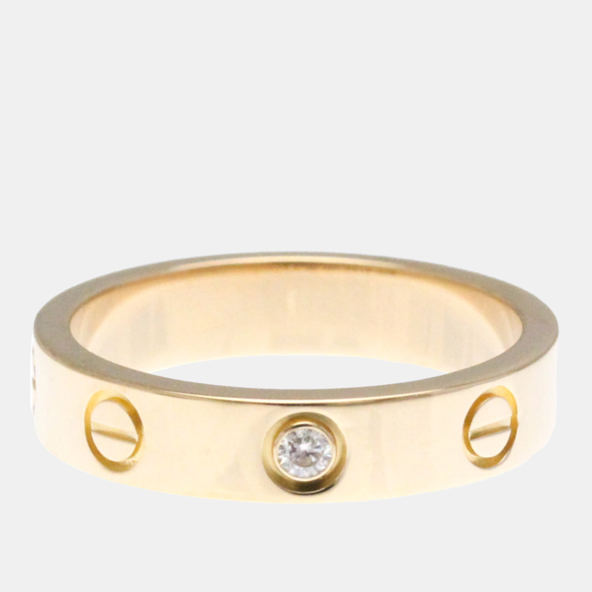 

Cartier Love 18K Rose Gold and Diamond Band Ring EU 52