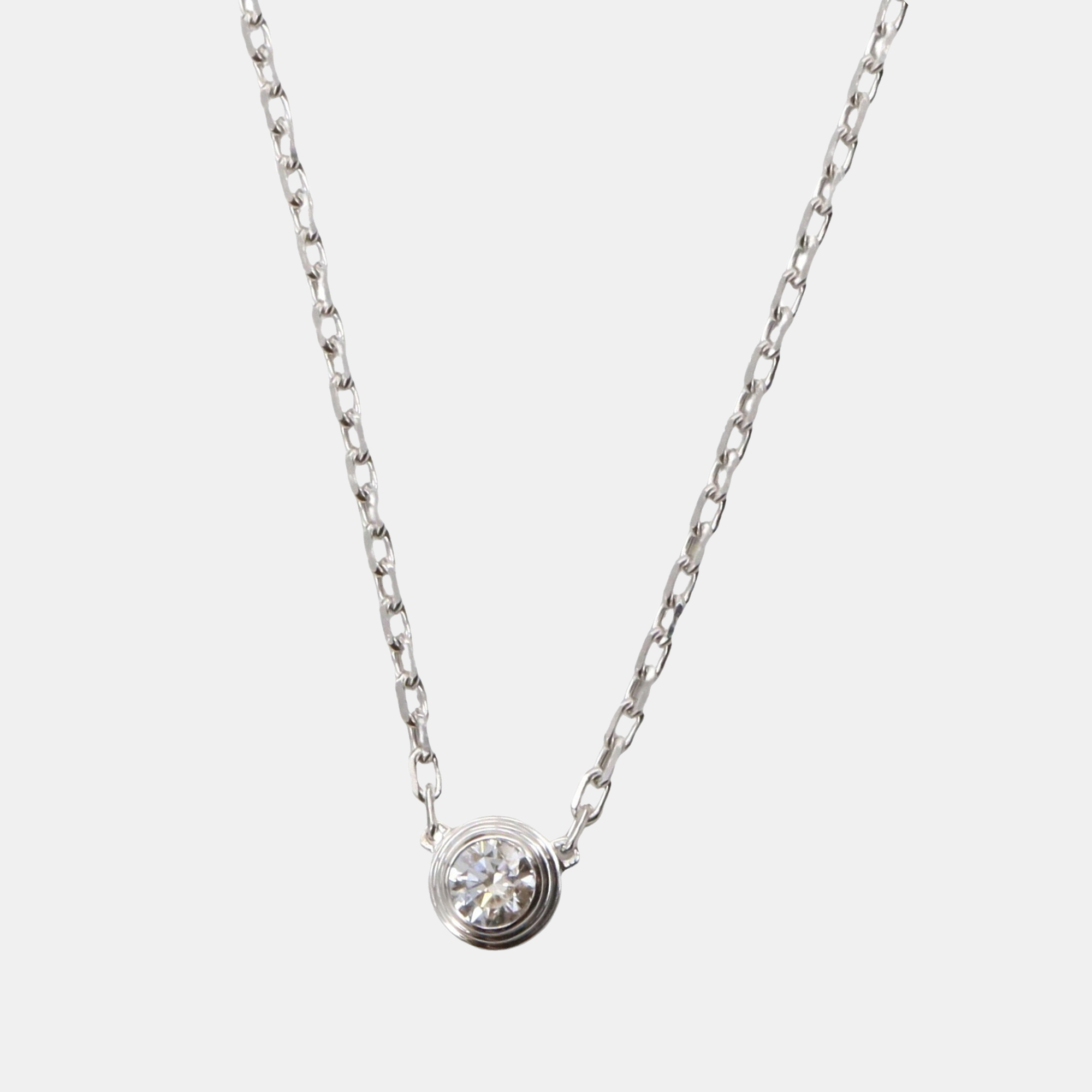 

Cartier D'amour 18K White Gold and Diamond Pendant Necklace