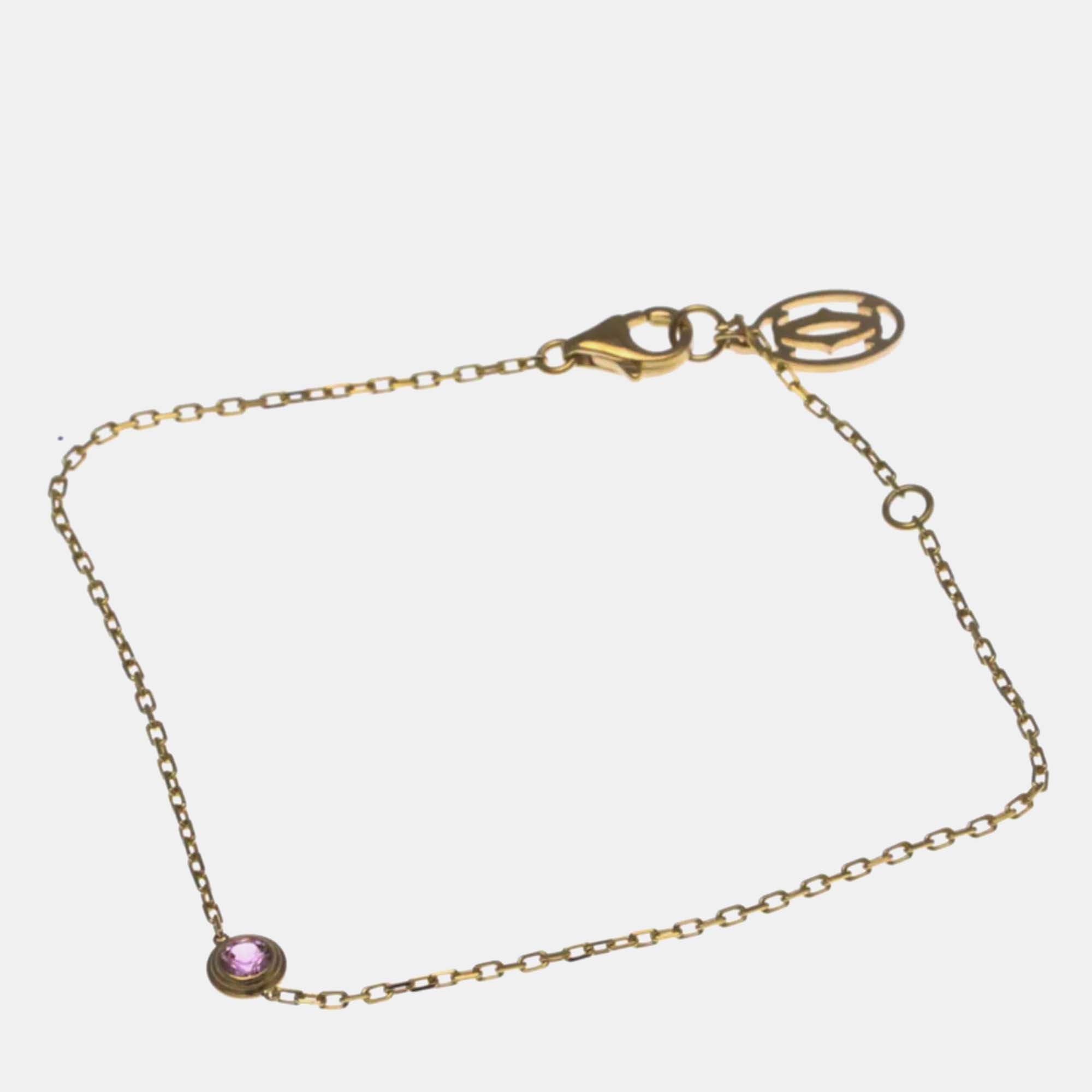 

Cartier D'Amour 18K Rose Gold and Pink Sapphire Chain Bracelet