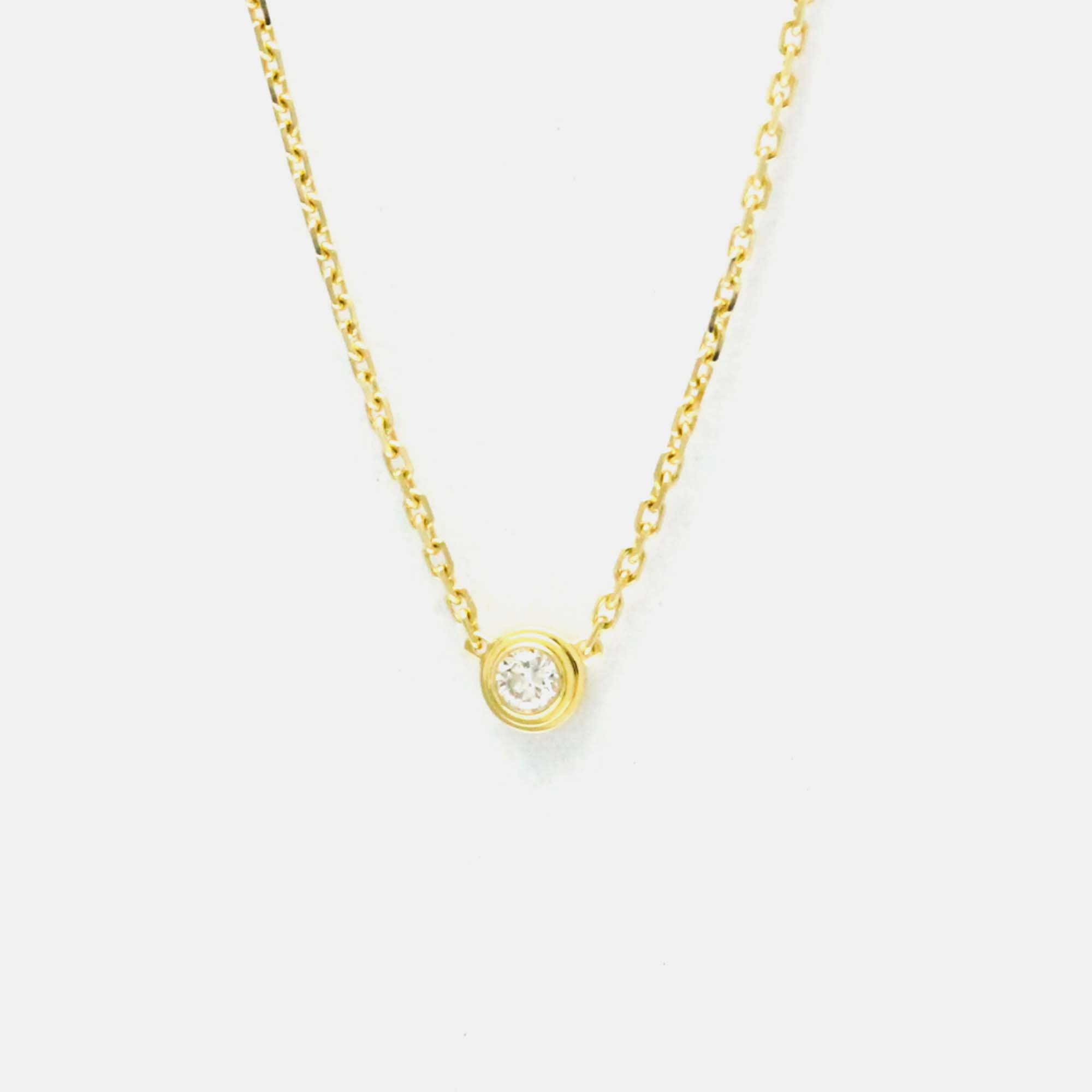 

Cartier D'amour 18K Rose Gold and Diamond Pendant Necklace