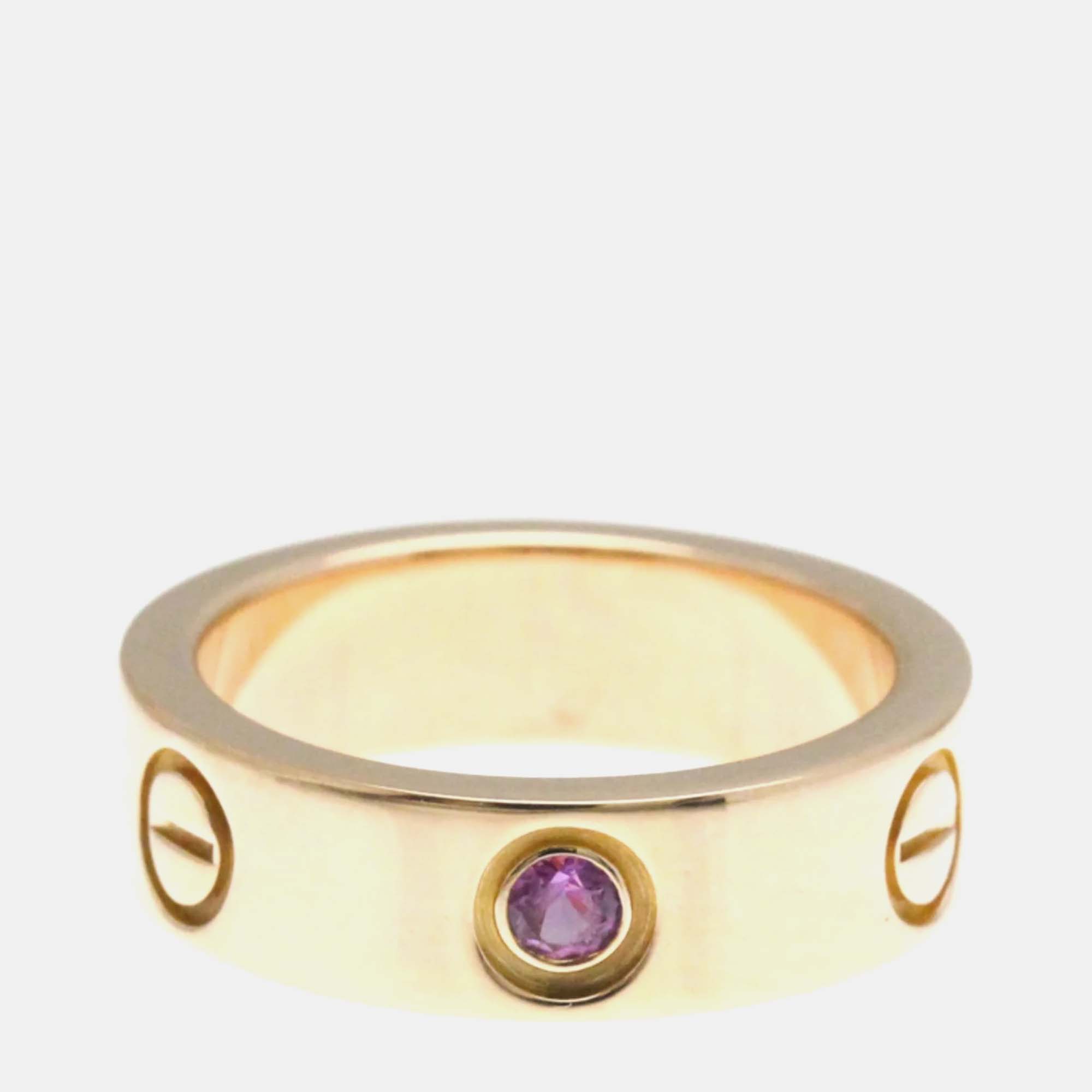 

Cartier Love 18K Rose Gold and Sapphire Band Ring EU