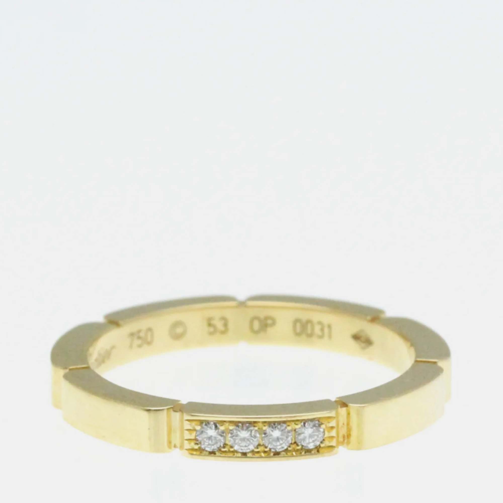 

Cartier Maillon Panthere 18K Yellow Gold and Diamond Band Ring EU
