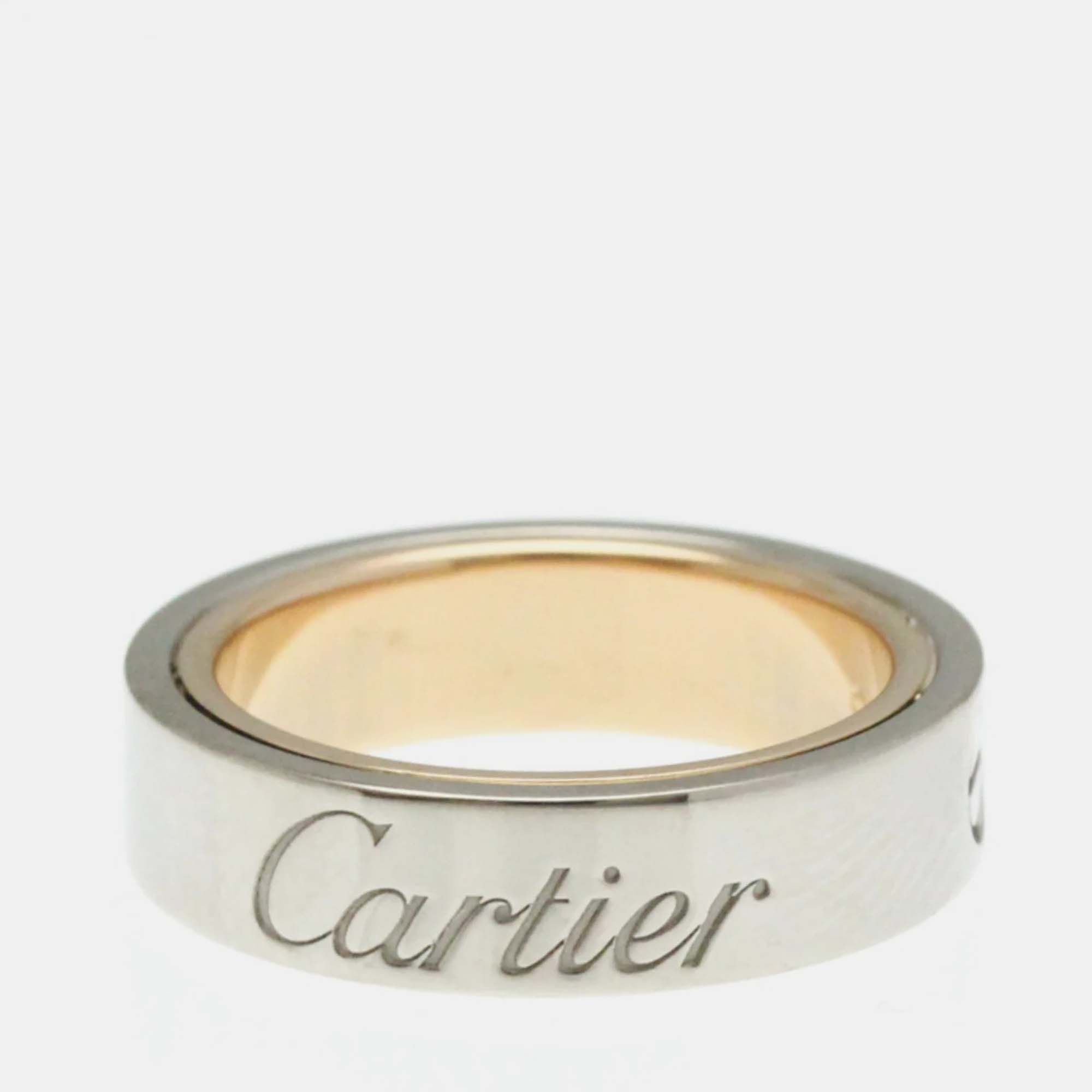 

Cartier Love 18K Rose Gold and White Gold Band Ring EU