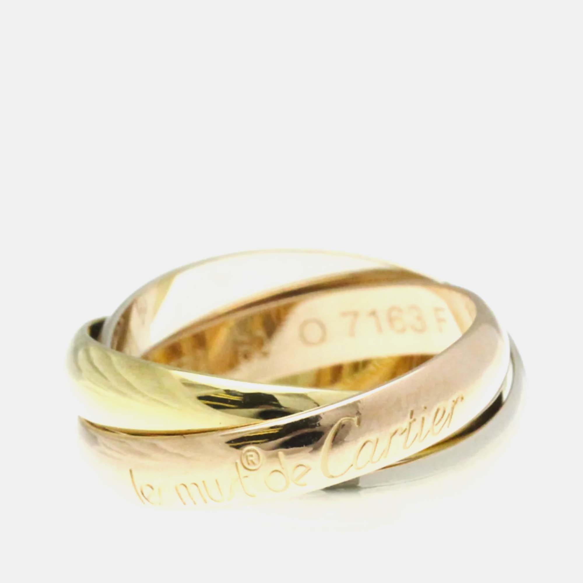 

Cartier Trinity 18K Yellow, Rose, White Gold Band Ring EU