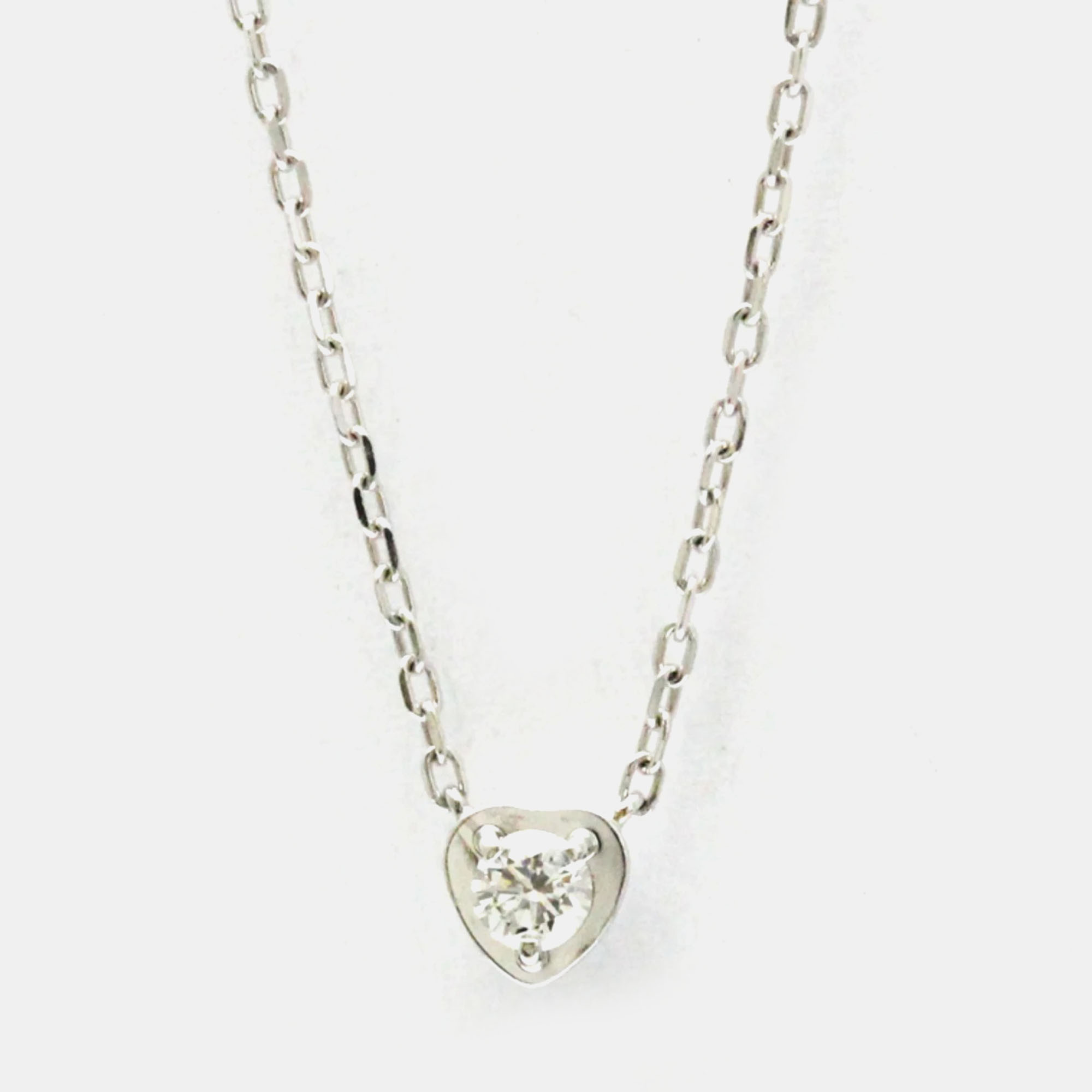 

Cartier D'Amour Heart 18K White Gold Diamond Necklace