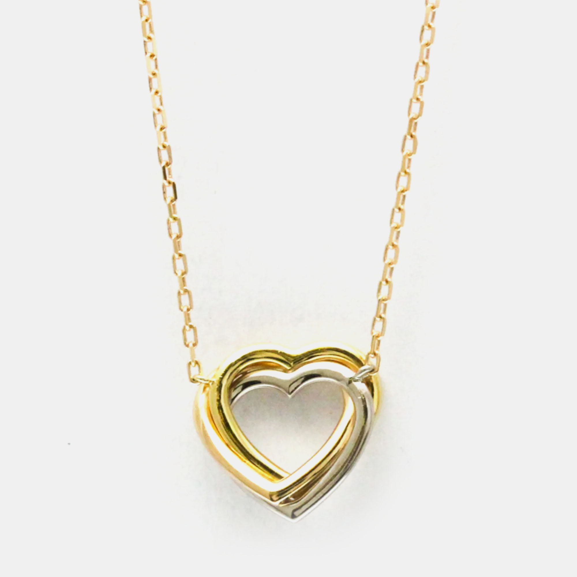 

Cartier Trinity Heart 18K Yellow, Rose, White Gold Necklace