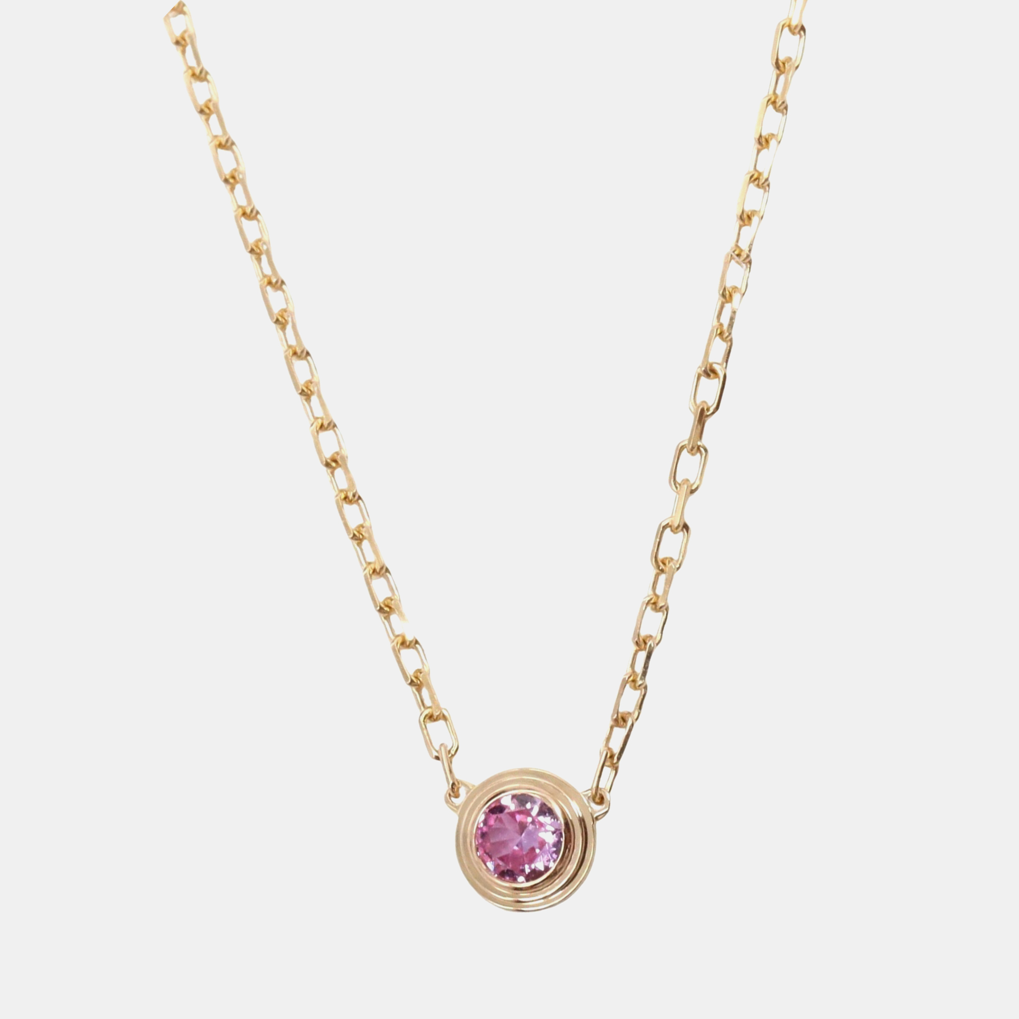 

Cartier D'amour 18K Rose Gold and Pink Sapphire Pendant Necklace