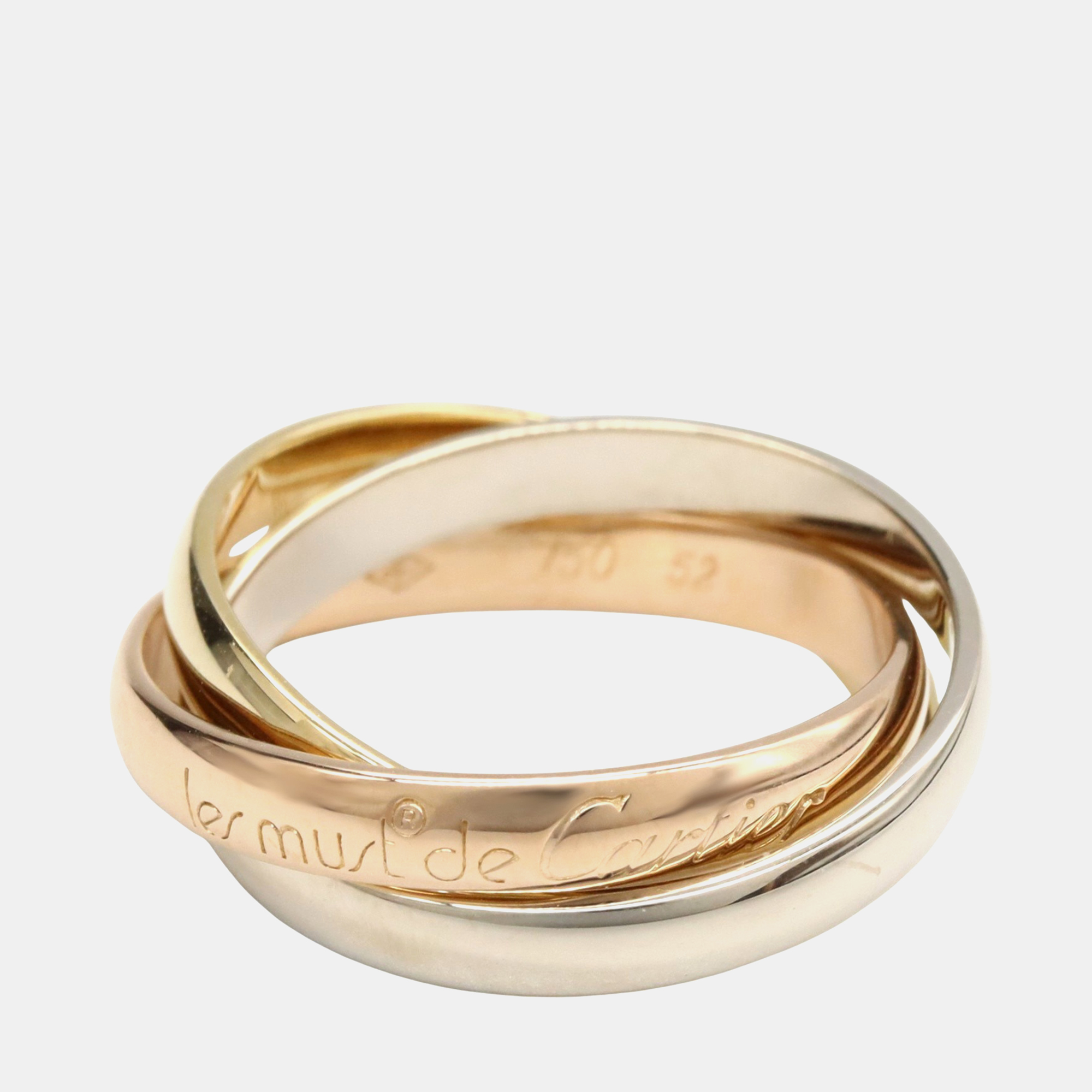 

Cartier Trinity 18K Yellow, Rose, White Gold Band Ring EU
