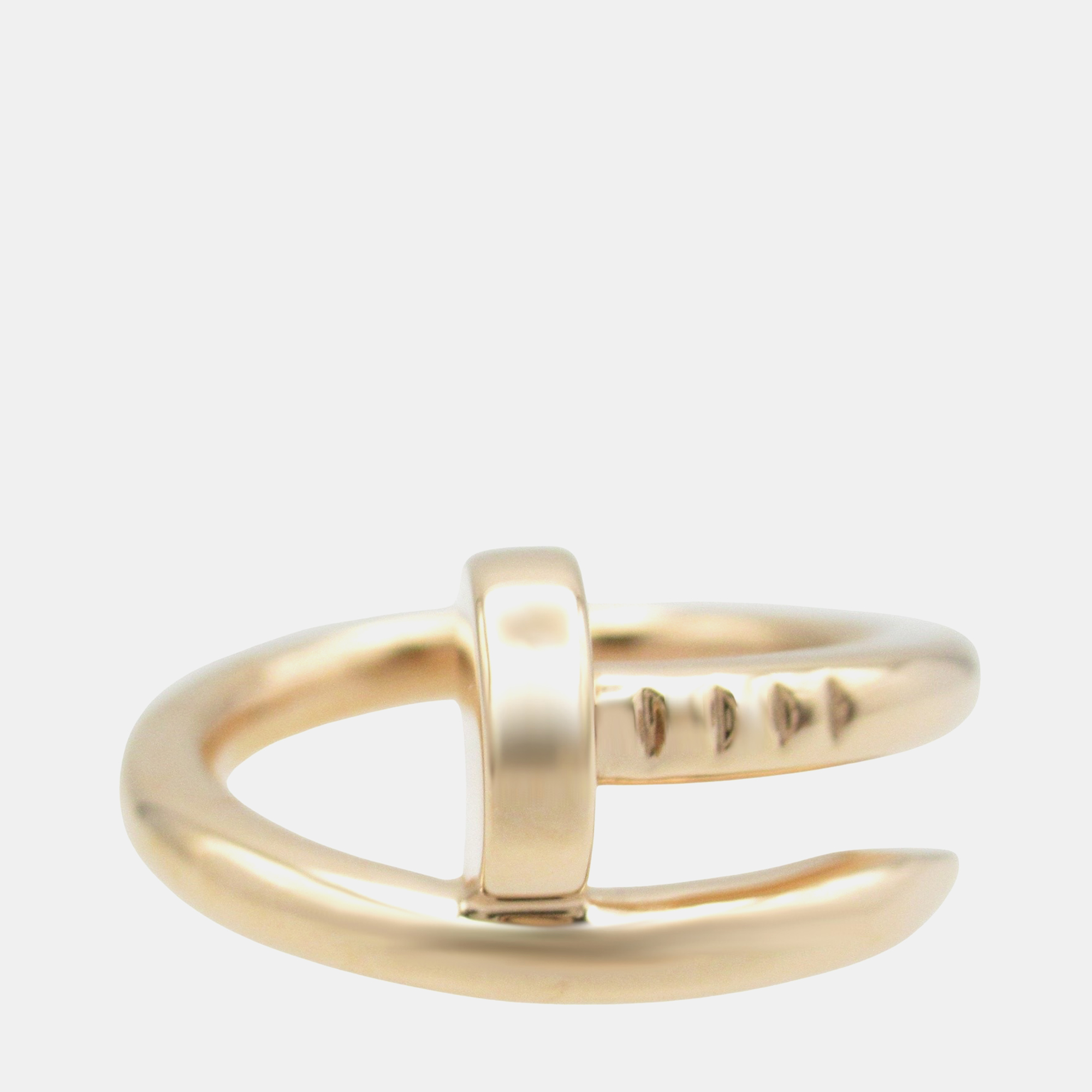 Pre-owned Cartier Juste Un Clou 18k Rose Gold Ring Eu 49