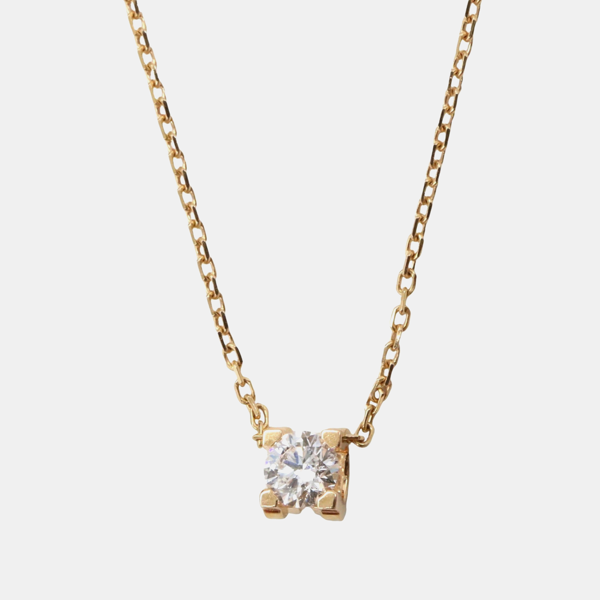 

Cartier C De Cartier 18K Rose Gold and Diamond Pendant Necklace