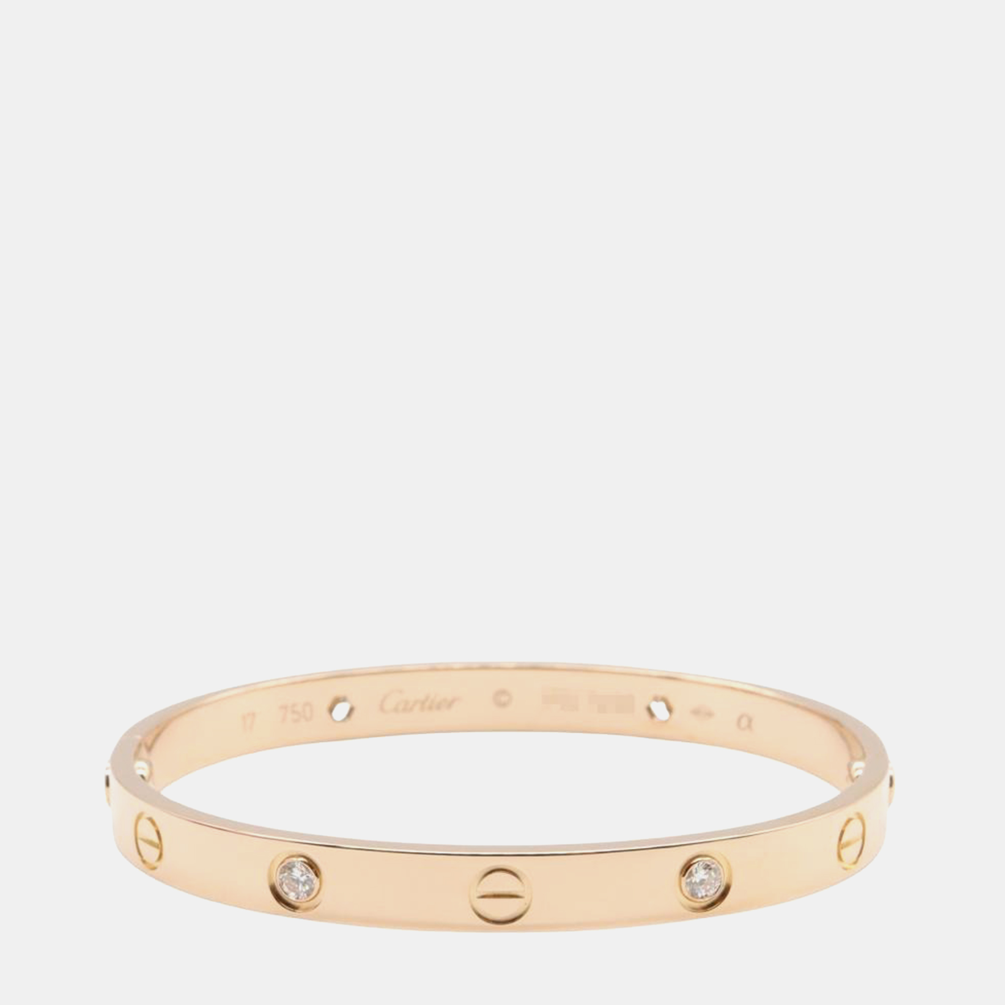 

Cartier Love 18K Rose Gold 4 Diamonds Bracelet