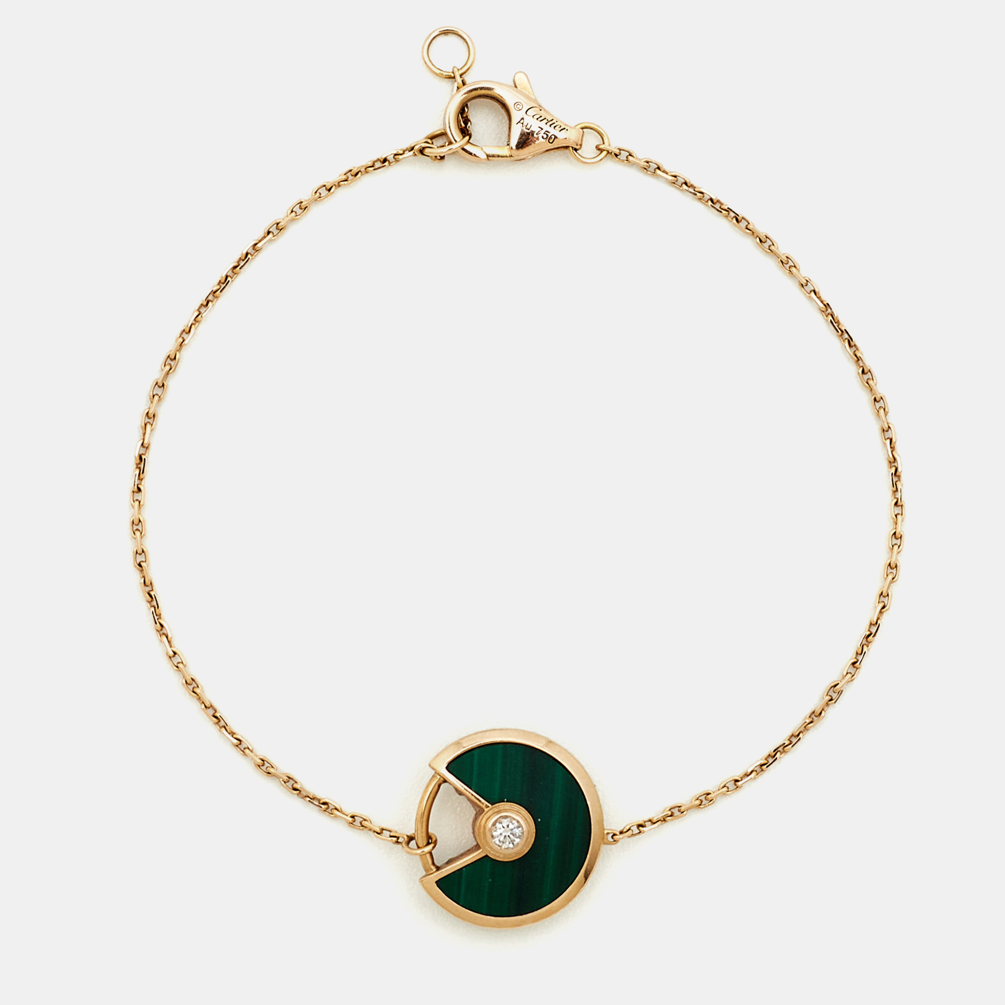 

Cartier Amulette De Cartier Malachite Diamond 18k Yellow Gold  Model Bracelet