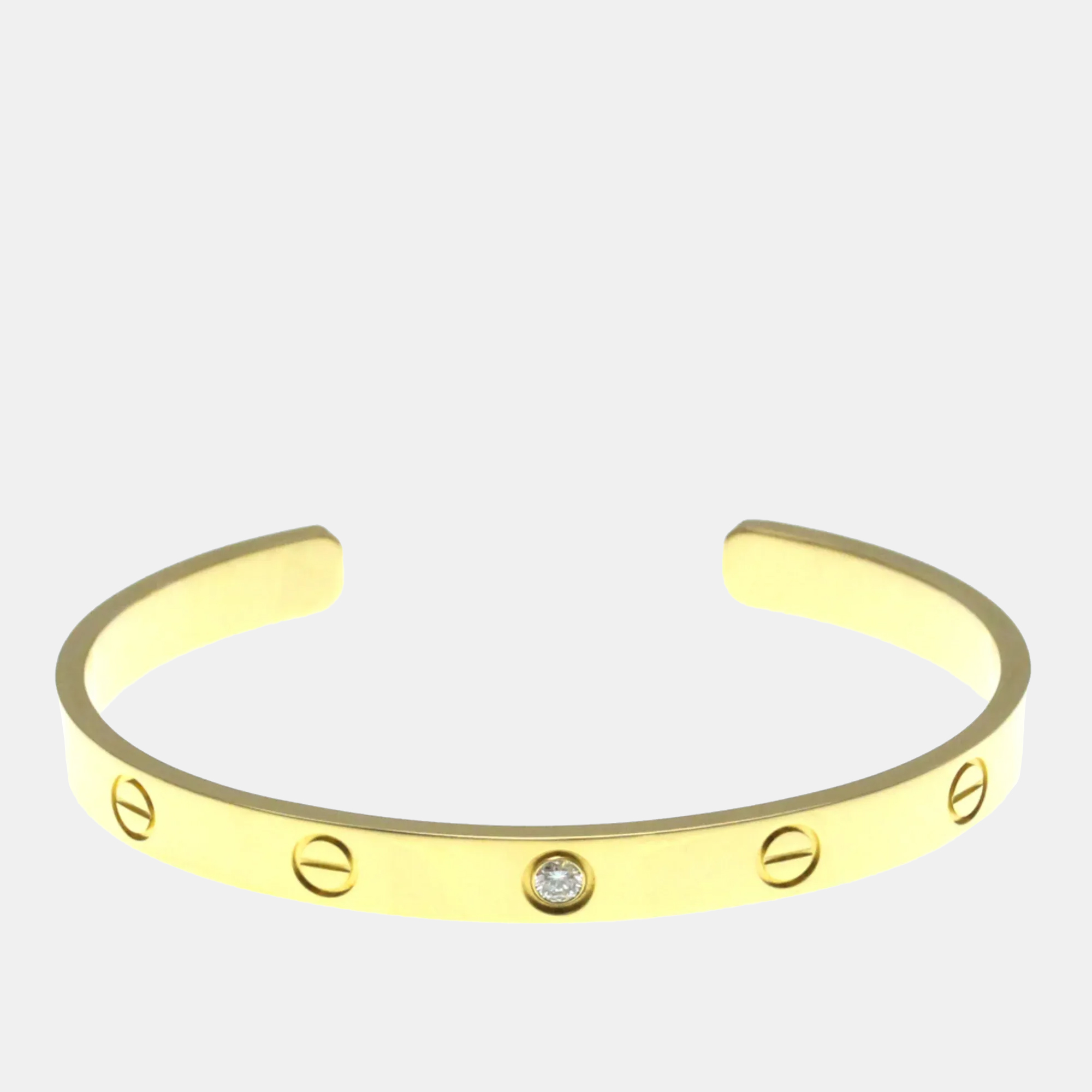 

Cartier Love 18K Yellow Gold, Diamond Open Cuff Bracelet