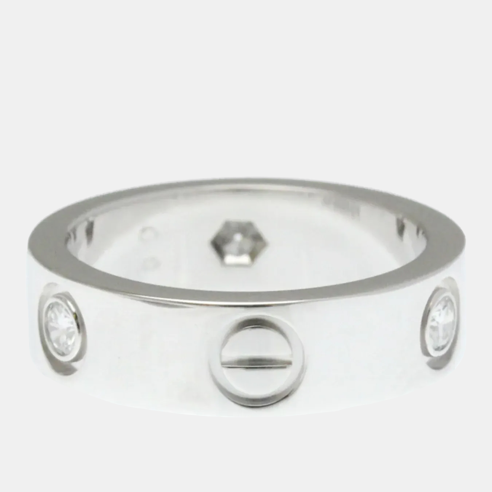 

Cartier Love 18K White Gold, Diamond Band Ring EU