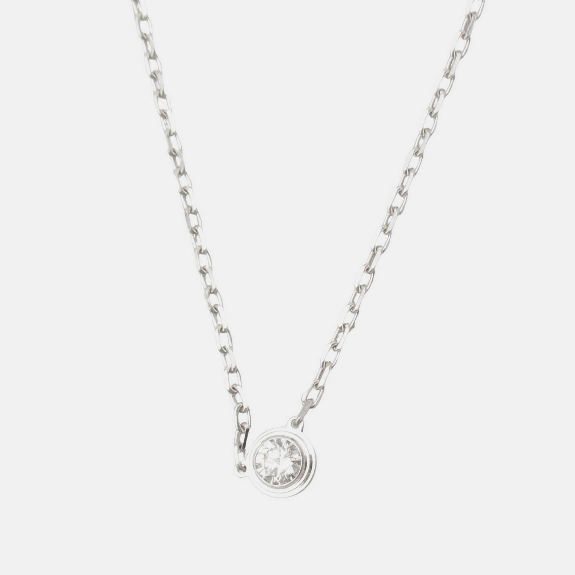 

Cartier D'amour 18K White Gold Diamond Necklace