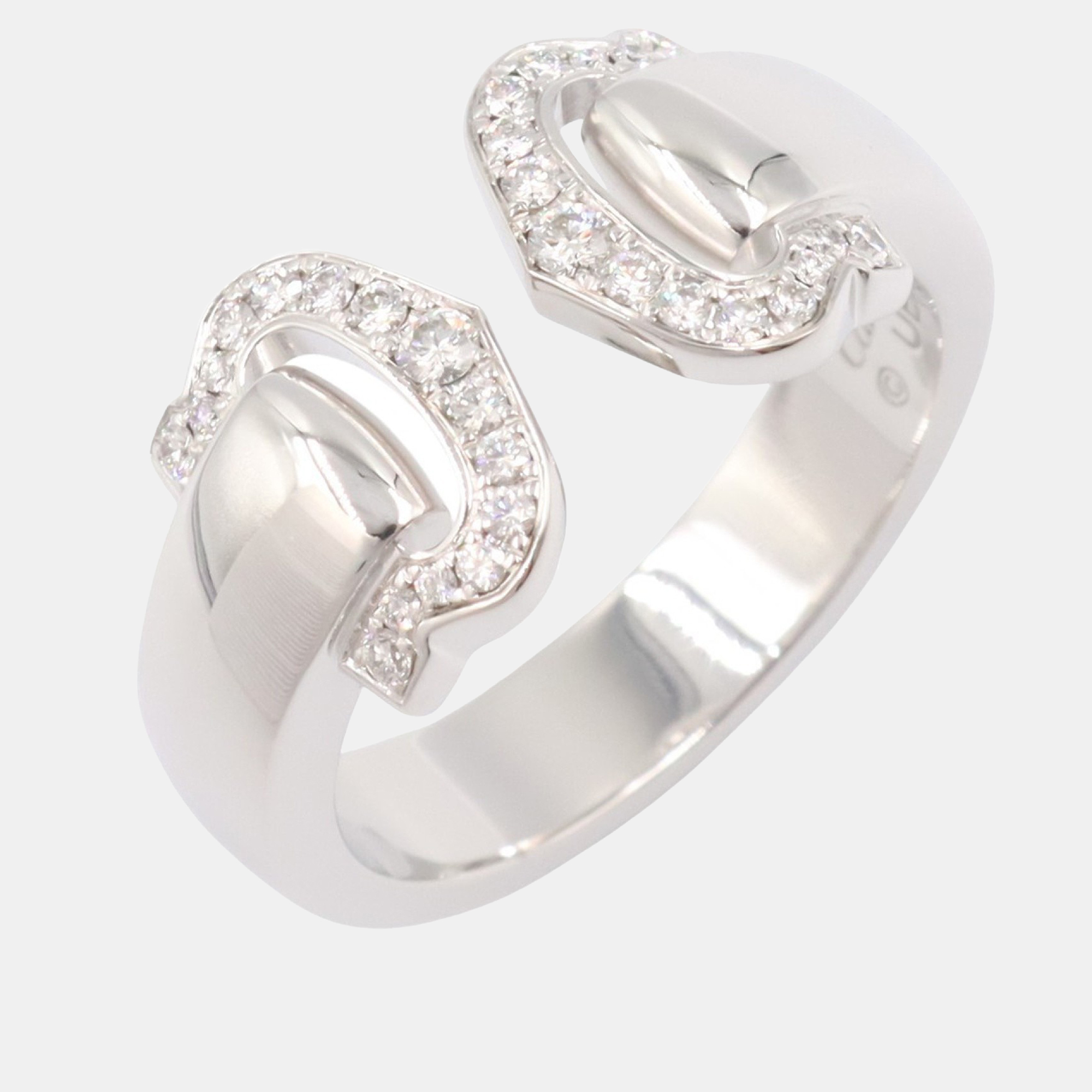 

Cartier Double C 18K White Gold Diamonds Ring EU
