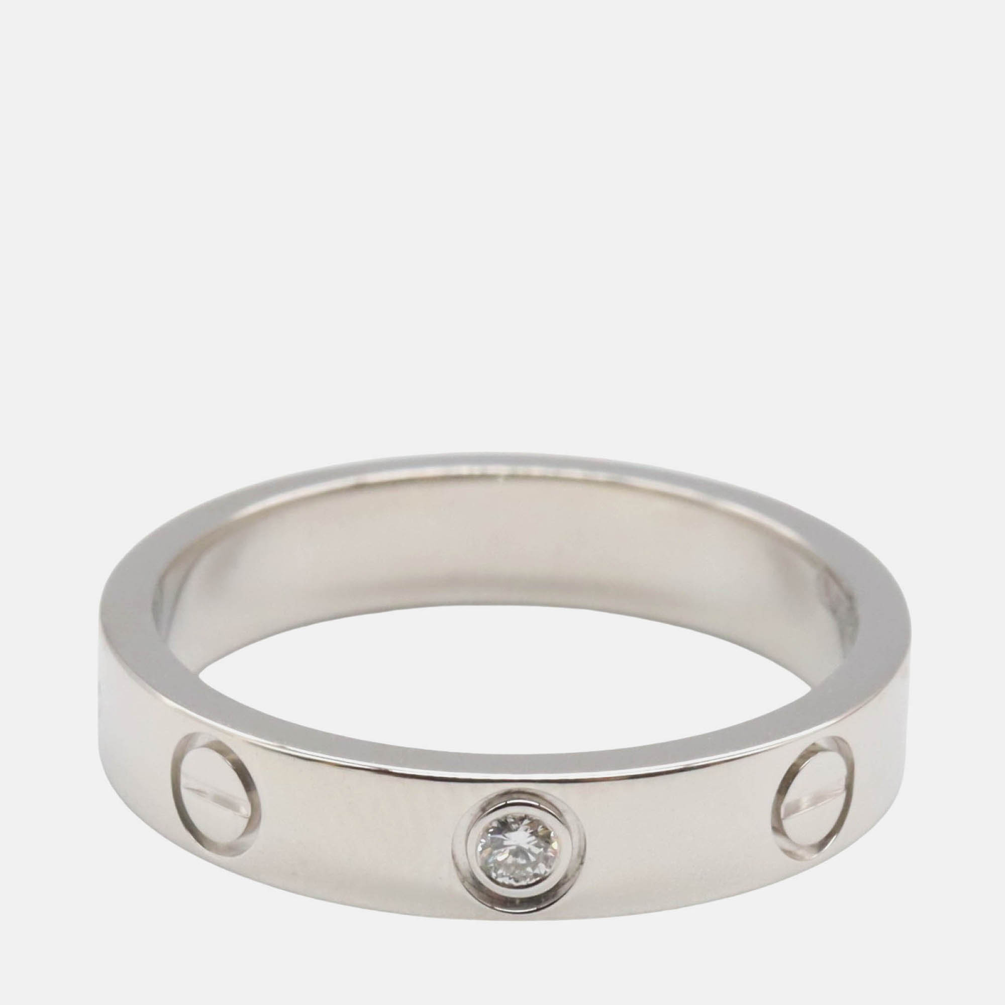 

Cartier Love 18K White Gold, Diamond Band Ring EU