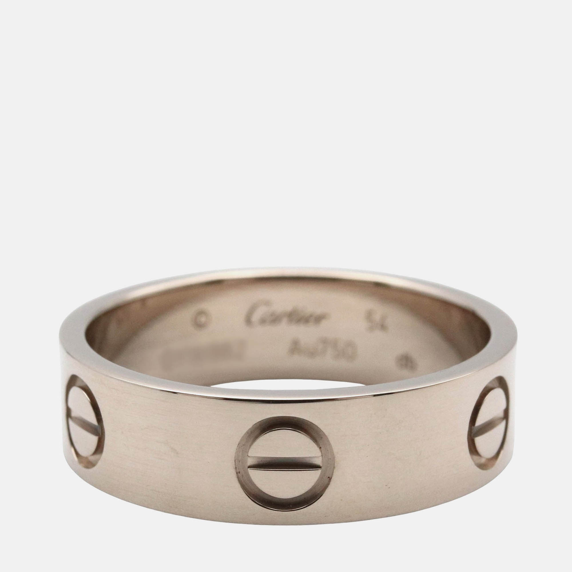 

Cartier Love 18K White Gold Band Ring EU