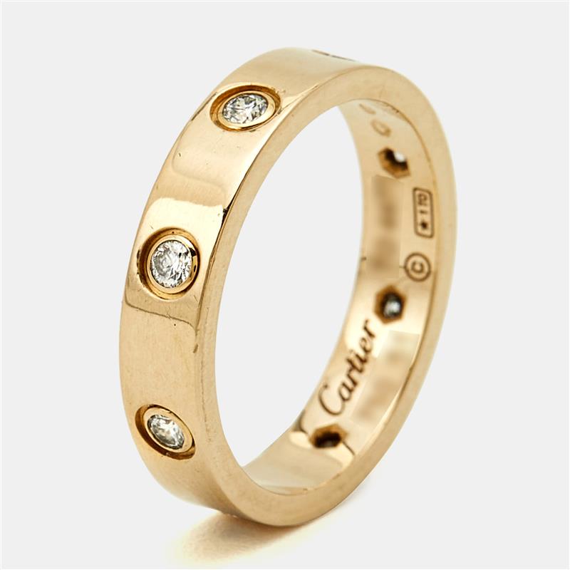 

Cartier Love 8 Diamond 18k Yellow Gold Small Model Wedding Band Ring