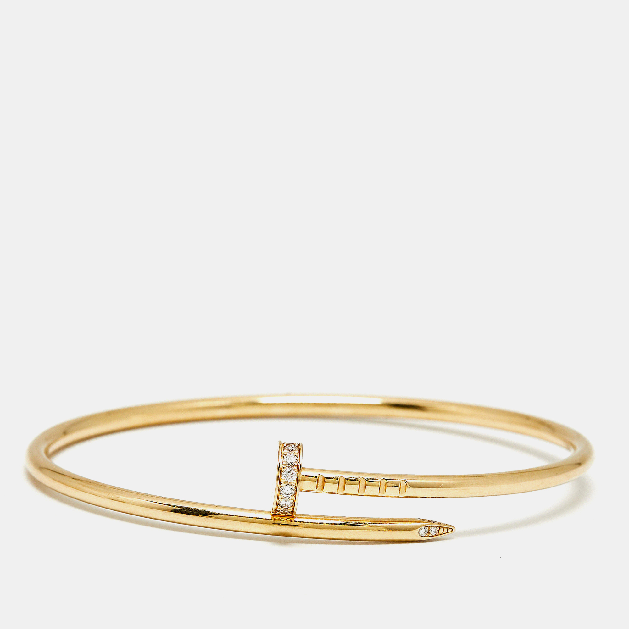 

Cartier Juste Un Clou Diamonds 18k Yellow Gold Small model Bracelet 16