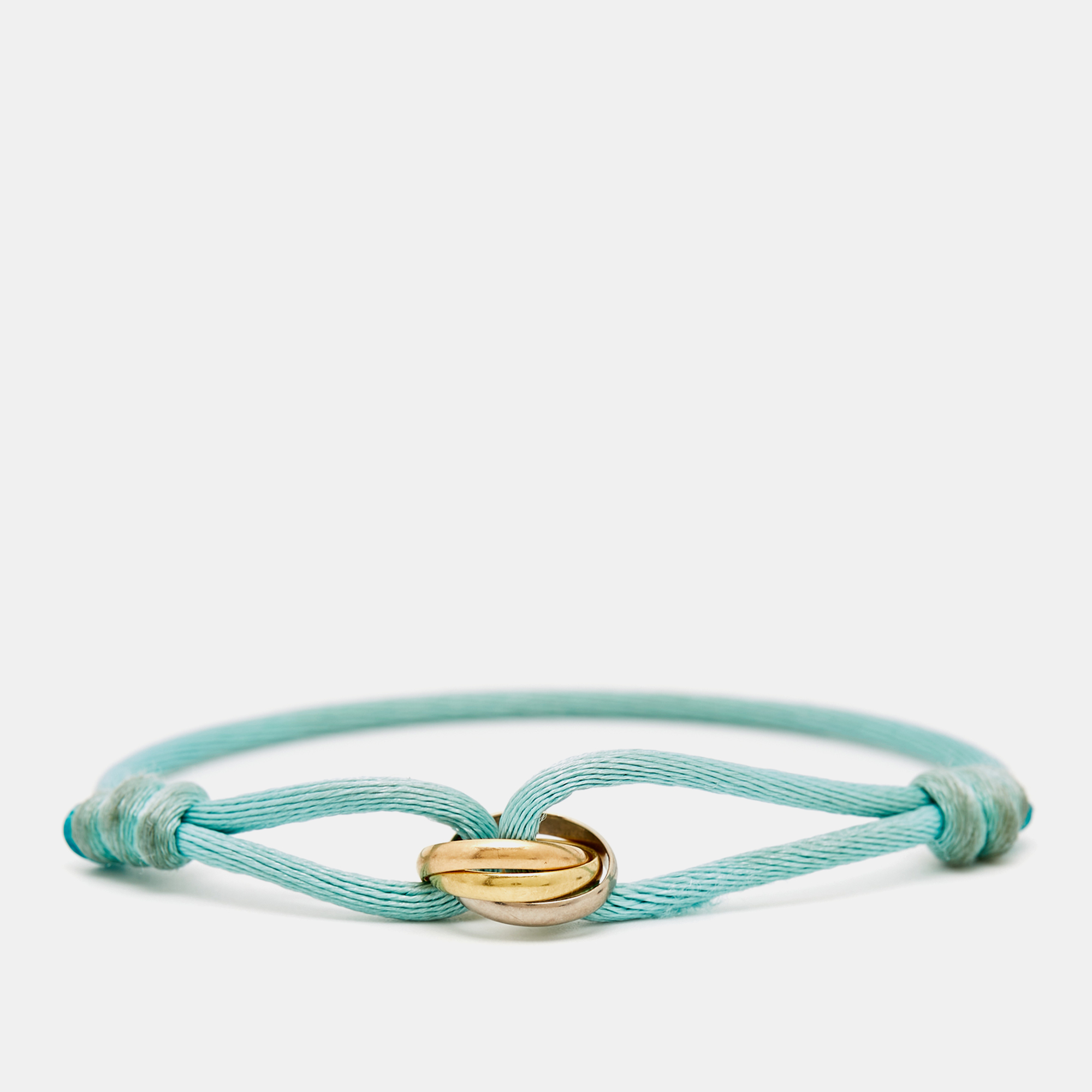 Pre-owned Cartier Trinity 18k Three Tone Gold Cord Bracelet