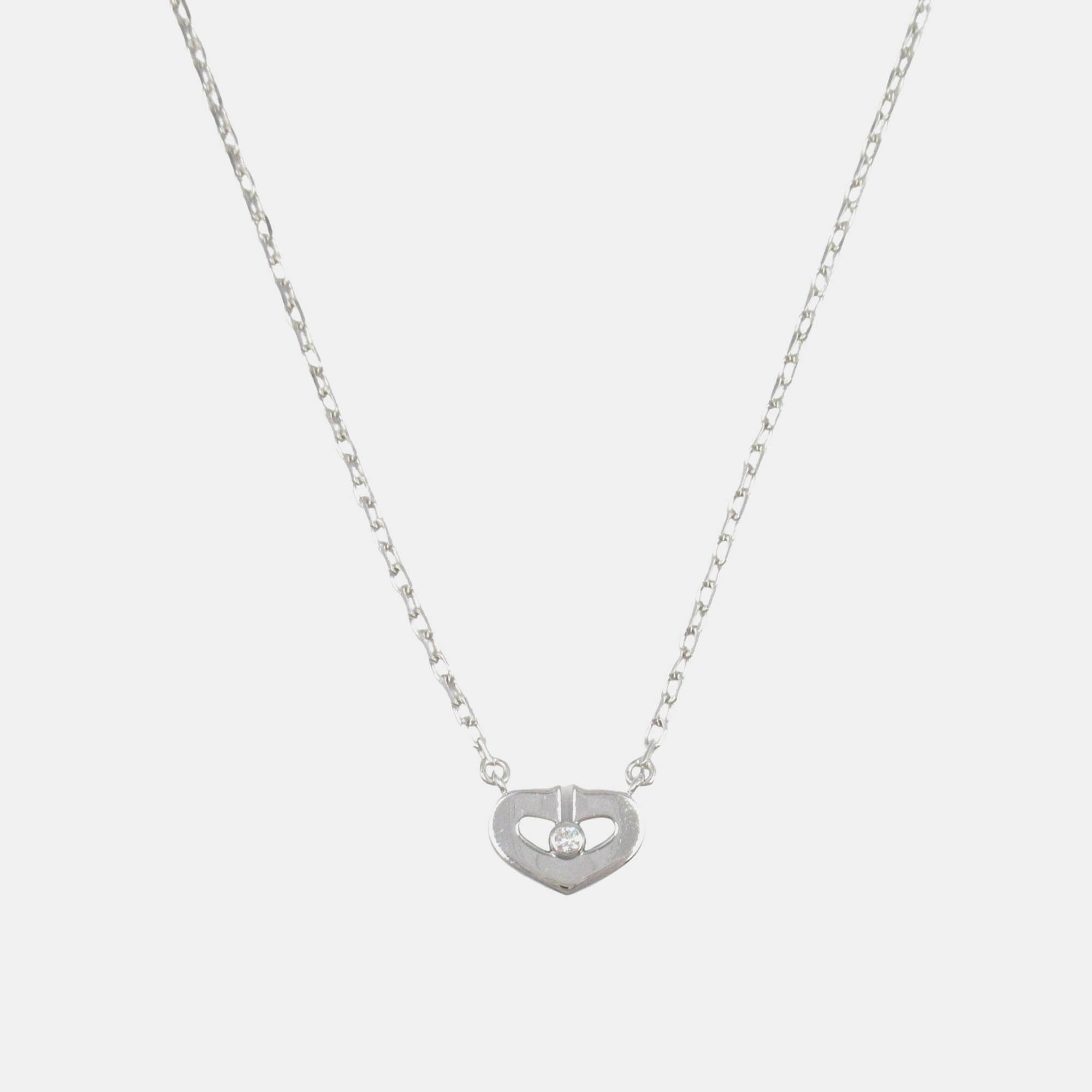 

Cartier Heart C 18K White Gold Diamond Necklace