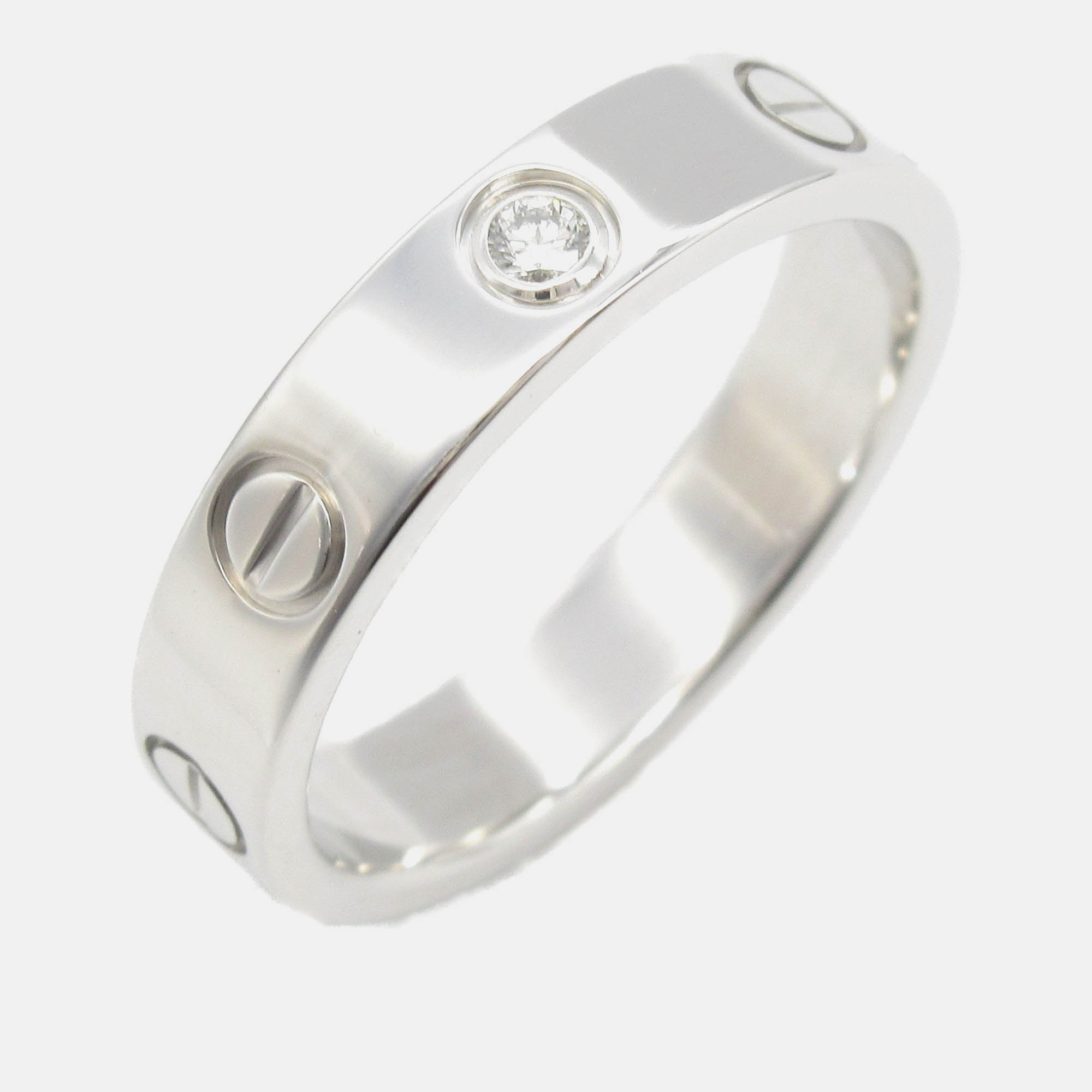 

Cartier Love 18K White Gold and Diamond Band Ring EU