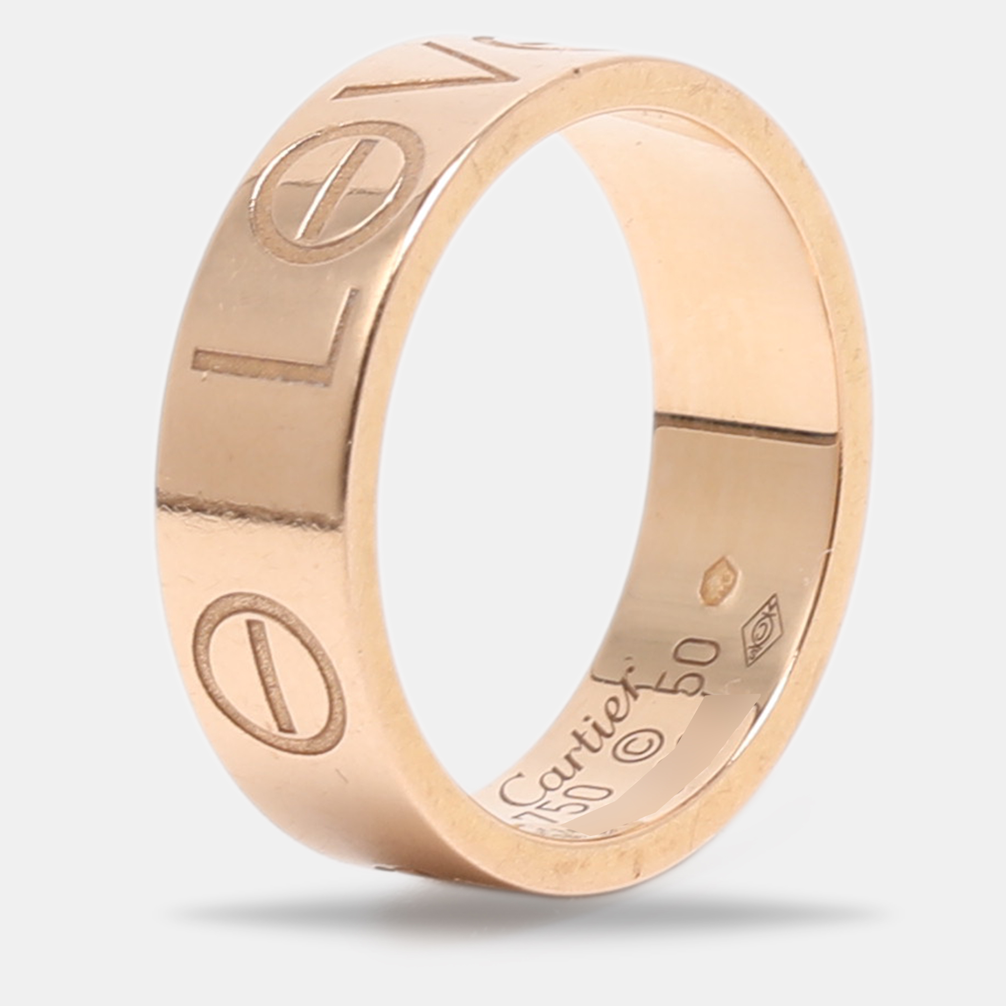 

Cartier Love 18k Rose Gold Wedding Band Ring Size