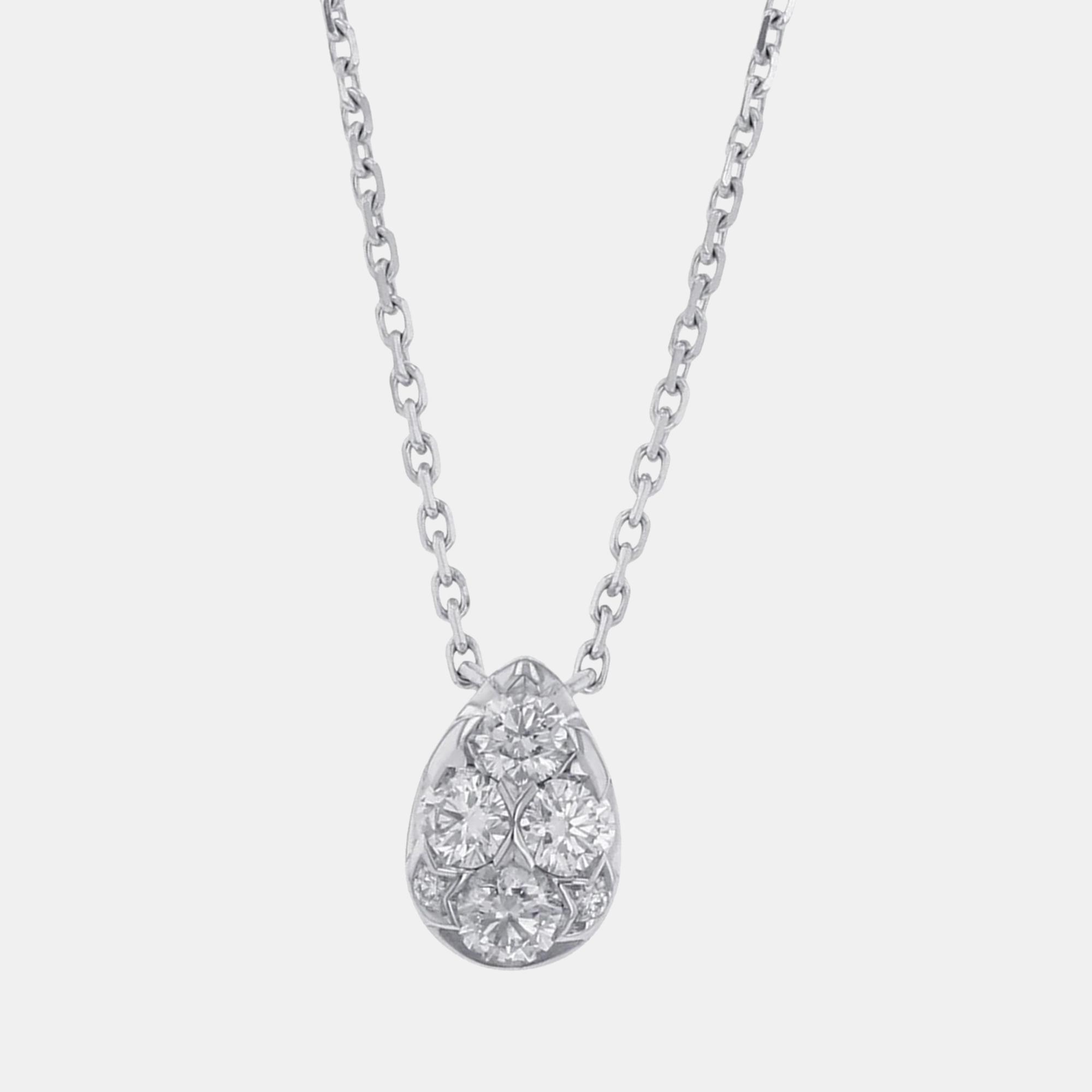 Pre-owned Cartier 18k White Gold And Diamond Pendant Necklace