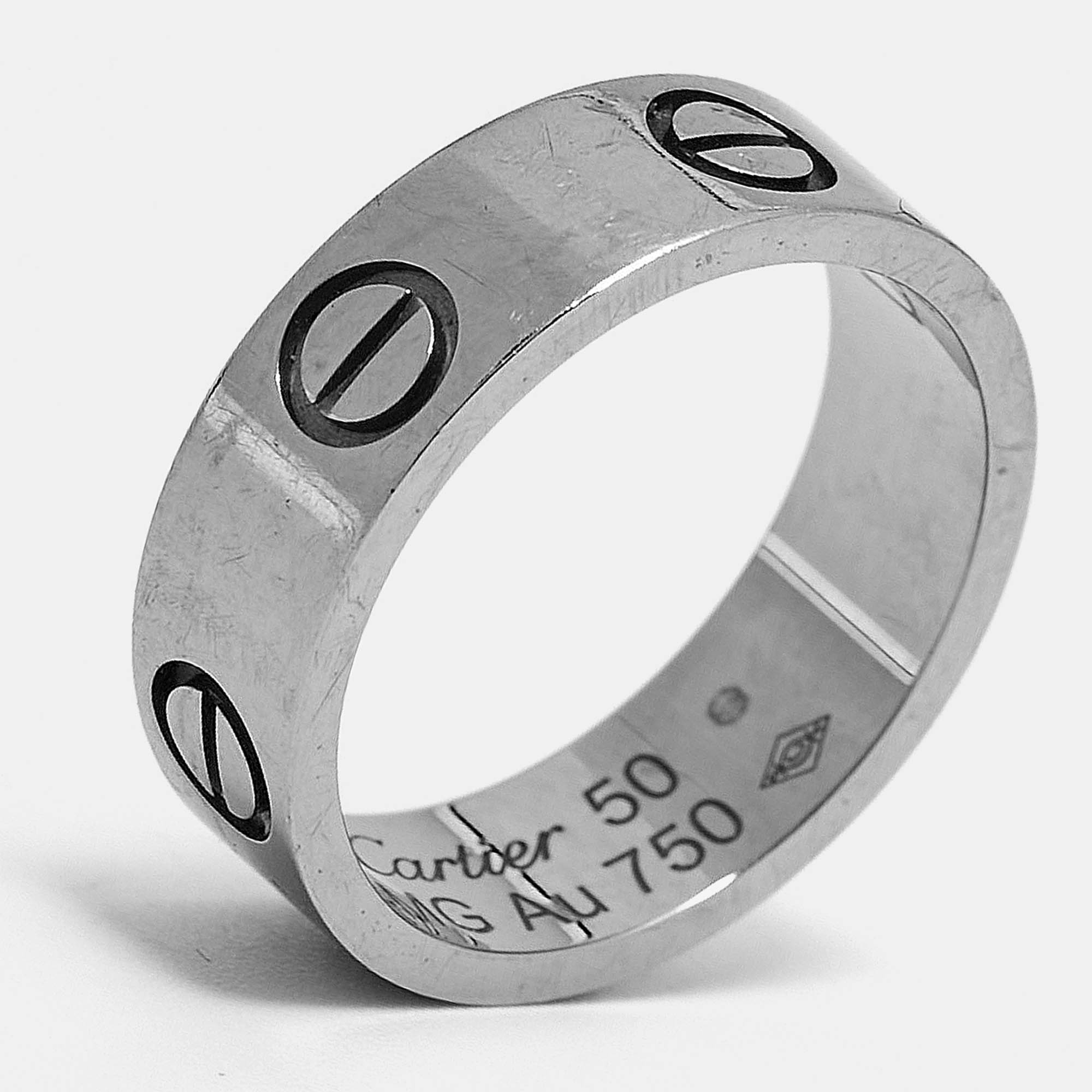 

Cartier Love 18k White Gold Classic Model Ring Size