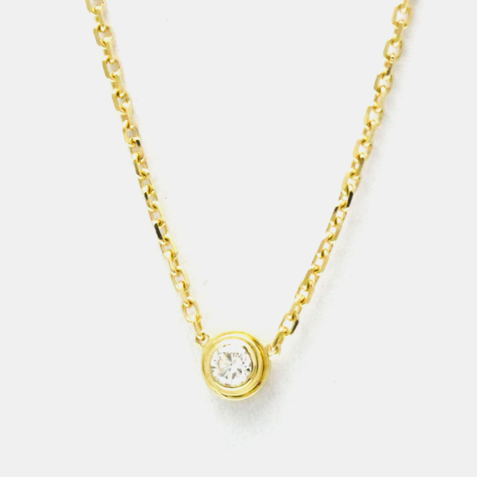 Pre-owned Cartier D'amour 18k Yellow Gold Diamond Necklace