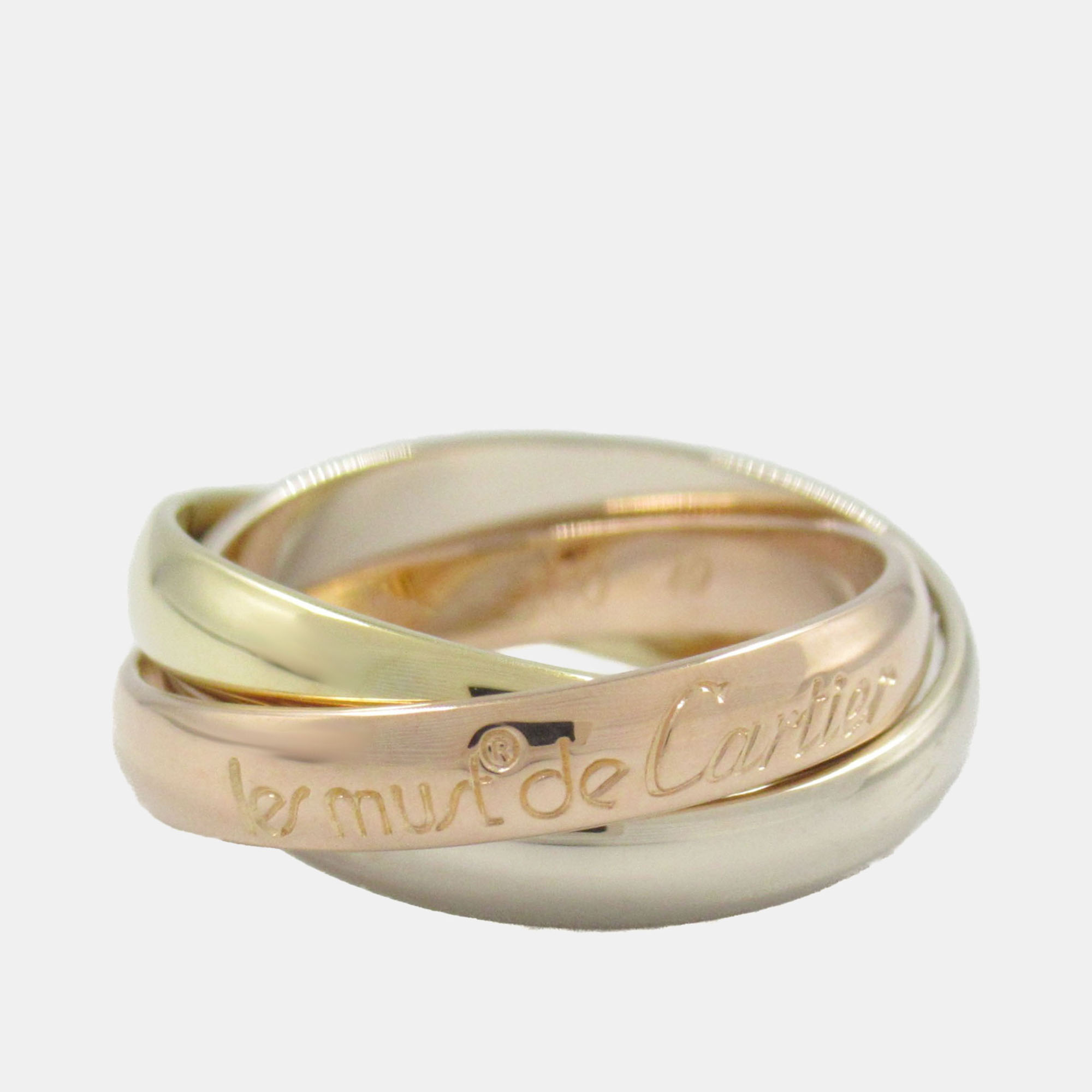 

Cartier Trinity 18K Yellow, Rose, White Gold Band Ring EU 49