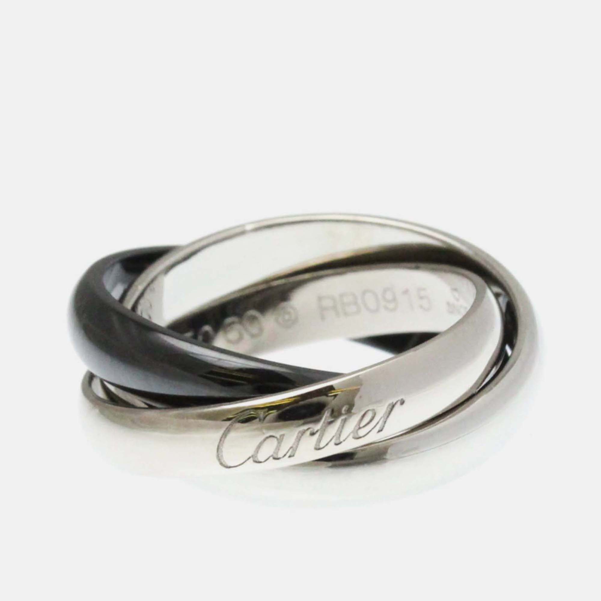 

Cartier Trinity 18K White Gold and Ceramic Band Ring EU