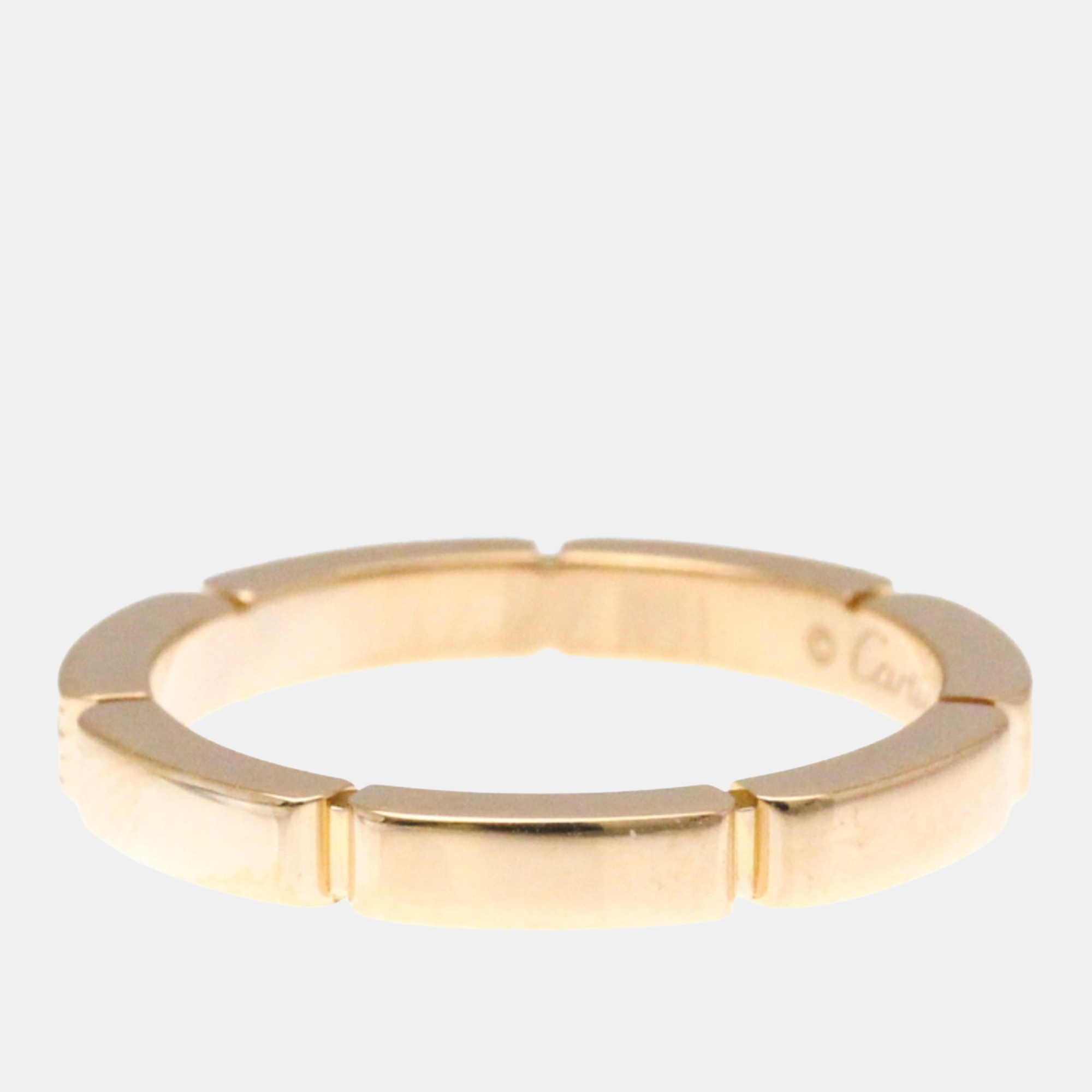 Cartier Maillon Panthere 18K Rose Gold and Diamond Band Ring EU 51