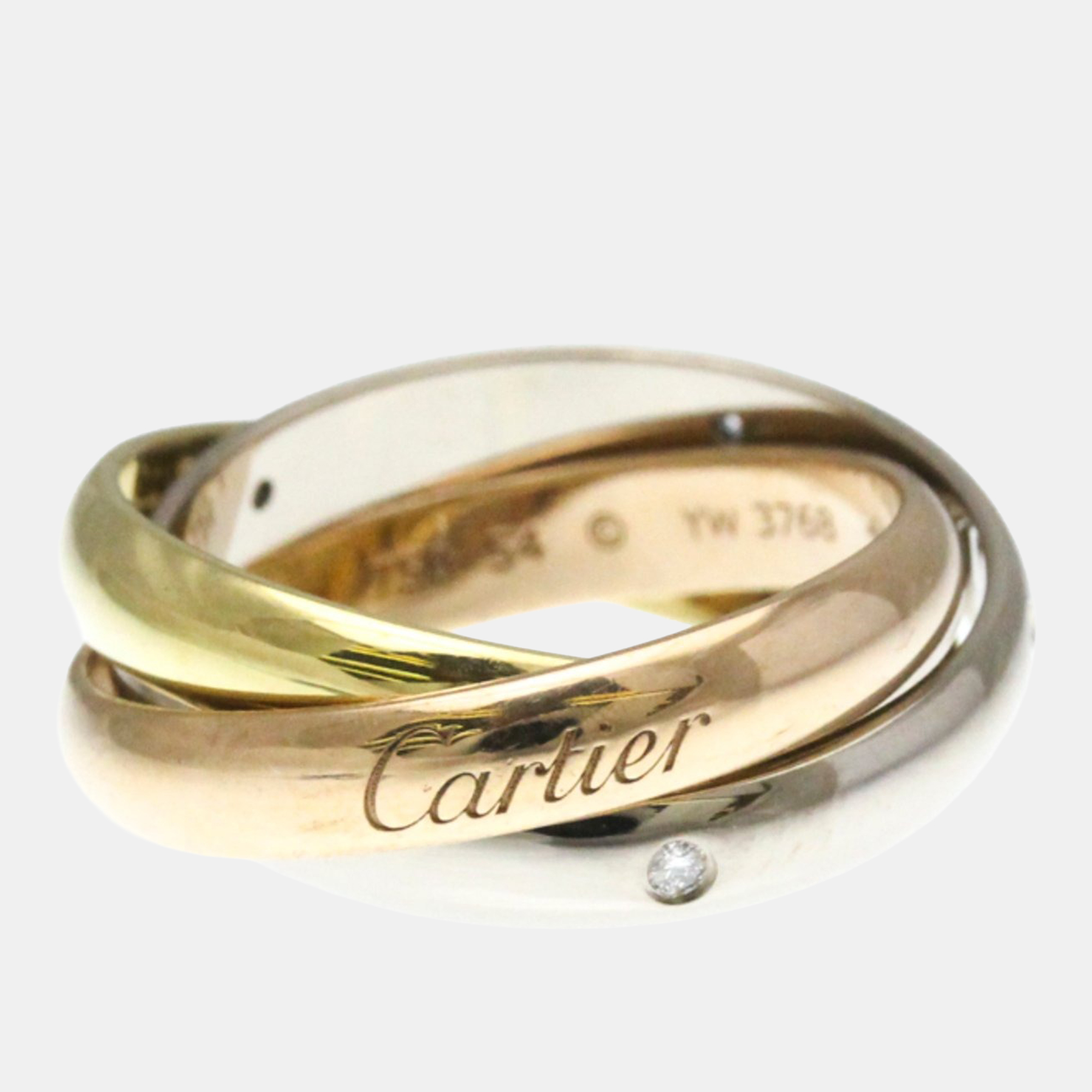 

Cartier Trinity 18K Yellow Gold, Rose Gold, White Gold Diamond Ring EU