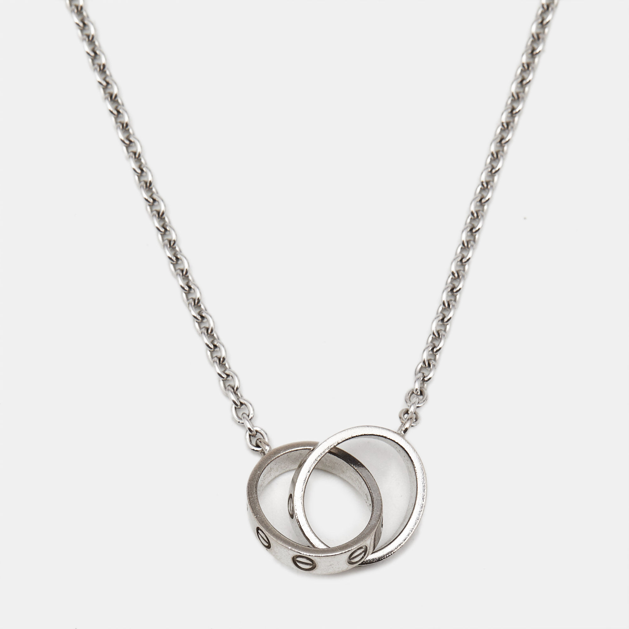 

Cartier Love Interlocking Loop 18k White Gold Necklace