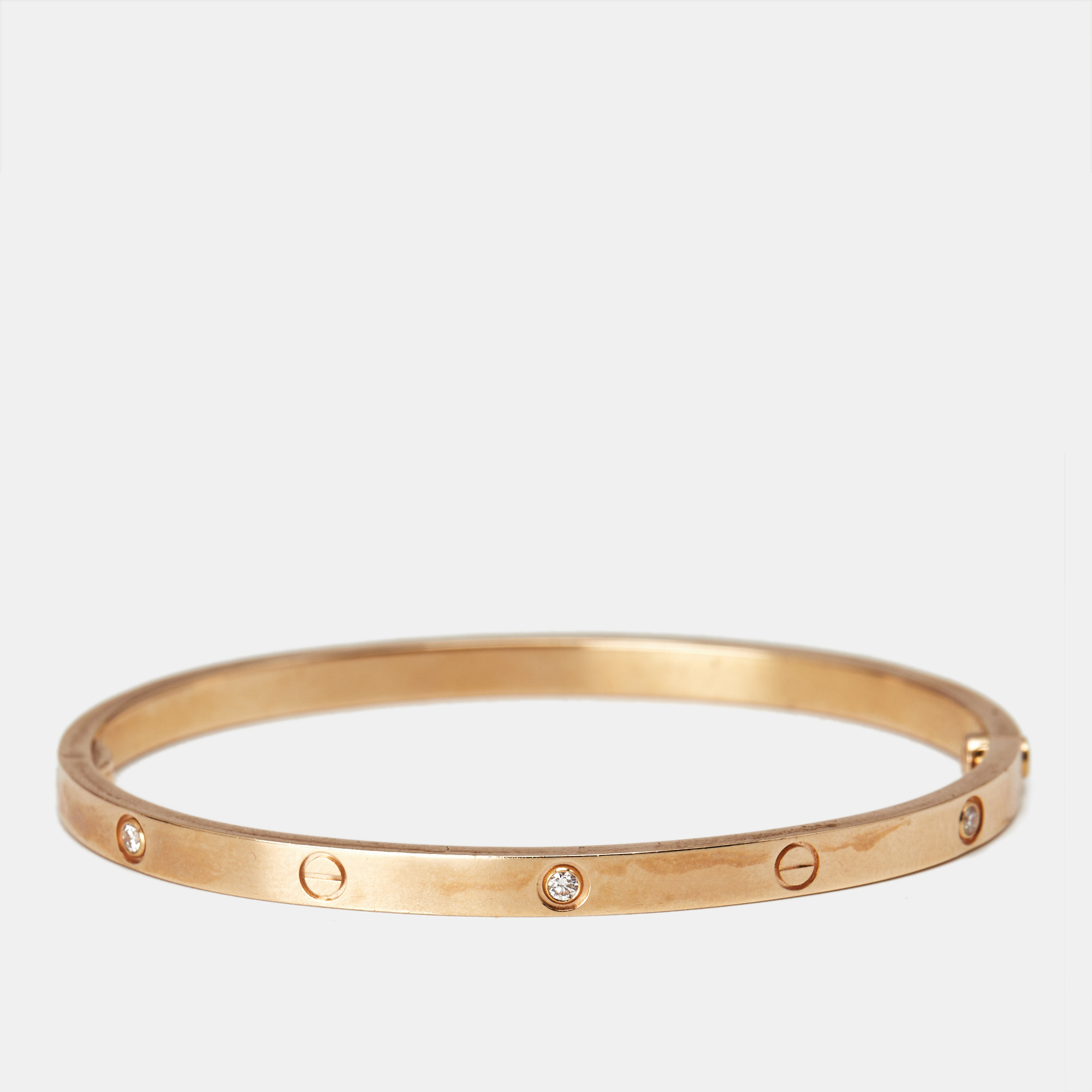 

Cartier Love Diamonds 18k Rose Gold Small Model Bracelet 16