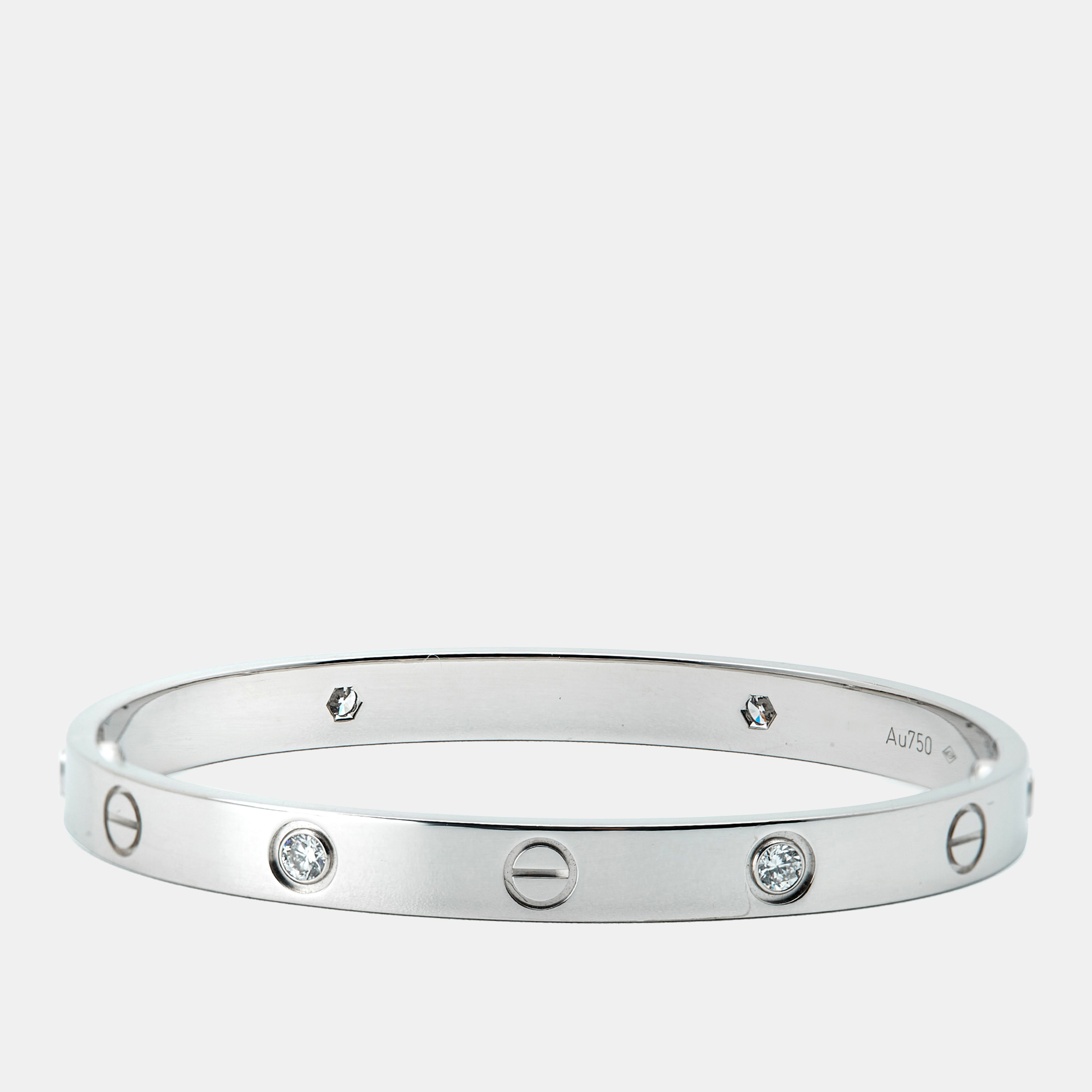 

Cartier Love 4 Diamonds 18k White Gold Bracelet 17