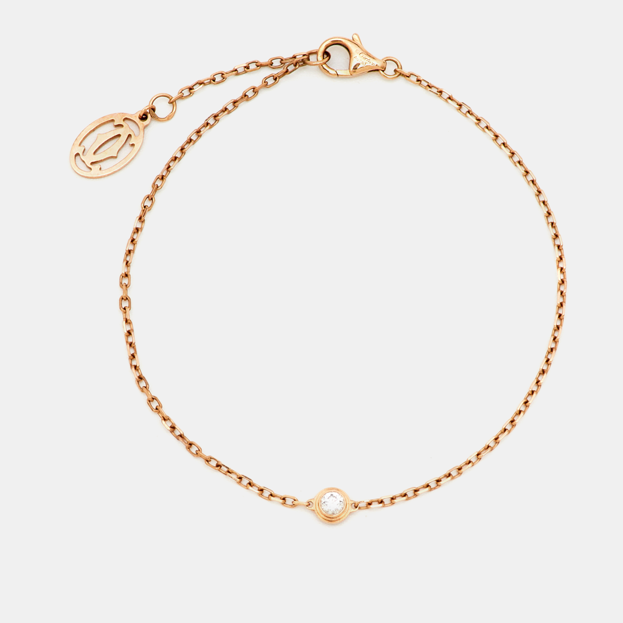 

Cartier d'Amour Diamond 18k Rose Gold Small Model Bracelet