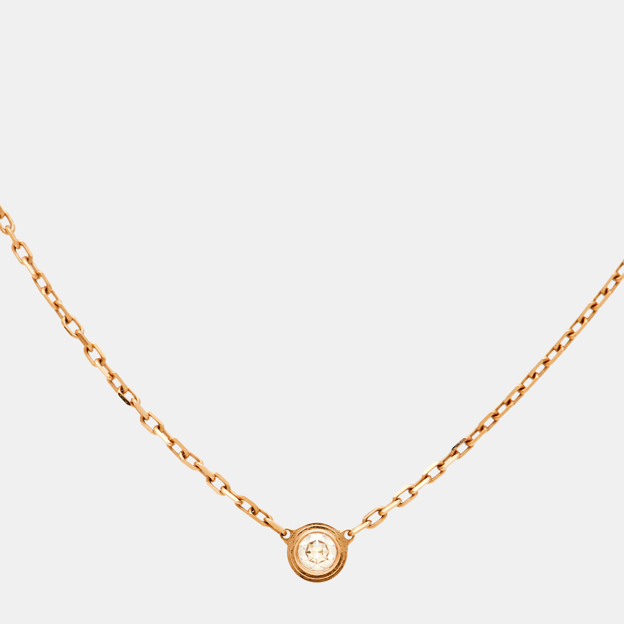 

Cartier D'Amour Diamond 18k Rose Gold Small Model Necklace