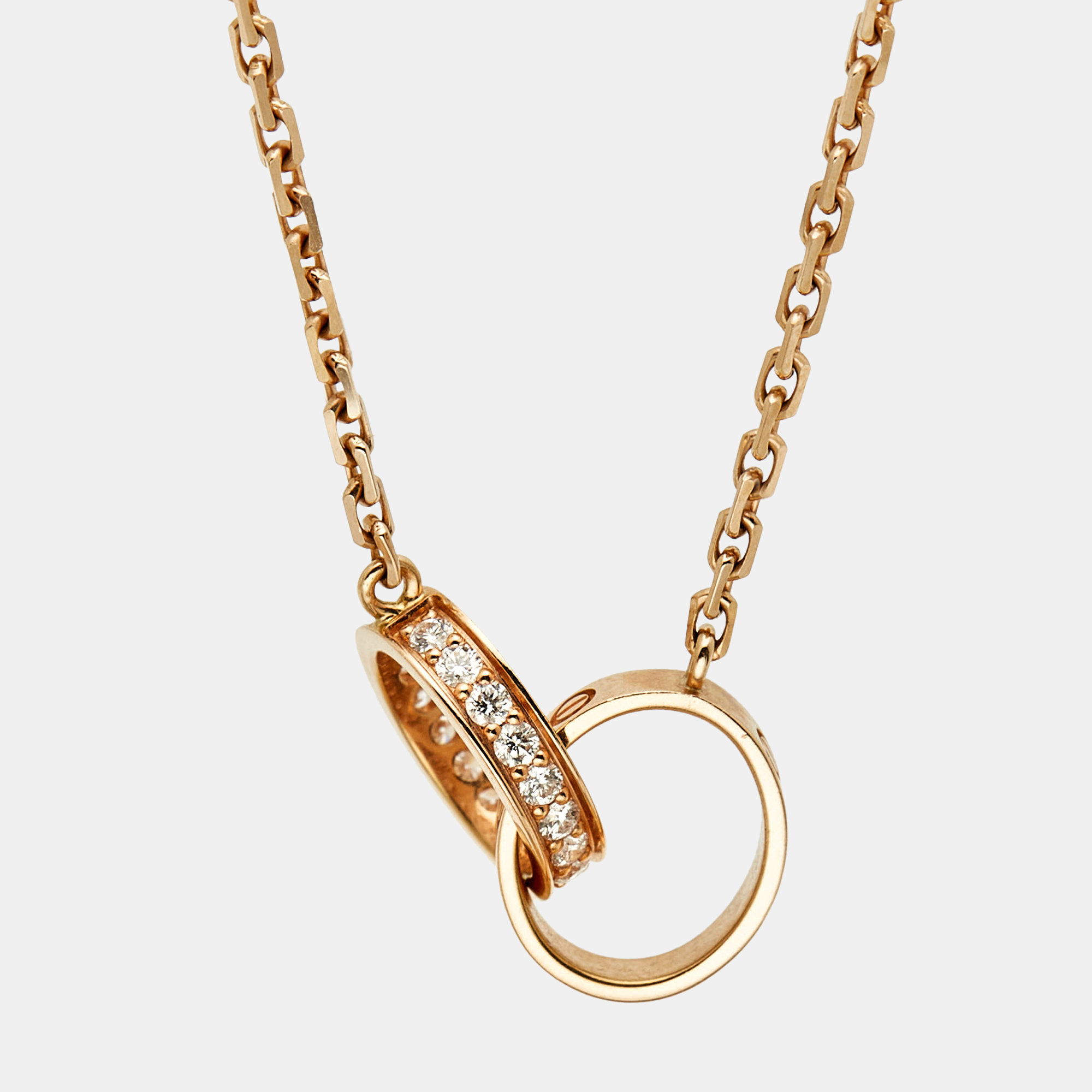 

Cartier Love Diamond 18k Rose Gold Necklace