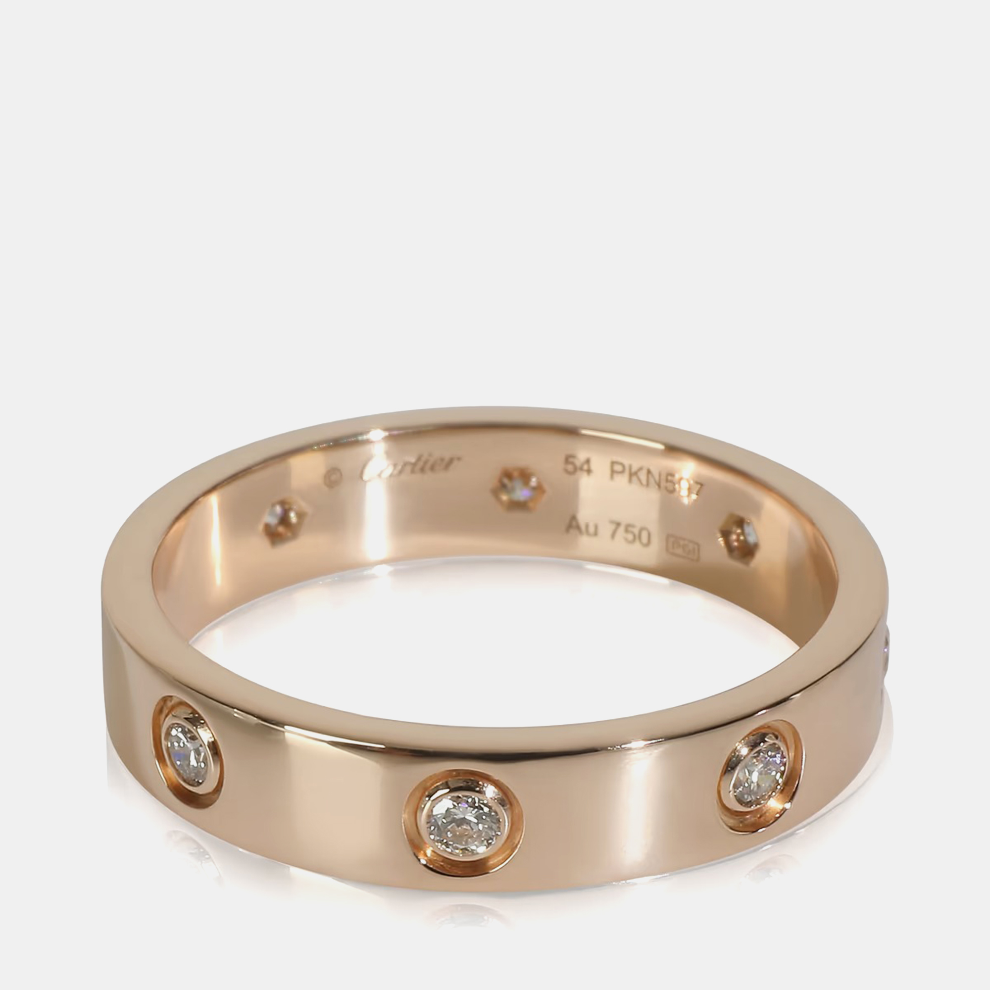 

Cartier Love 18K Rose Gold and Diamond Band Ring EU