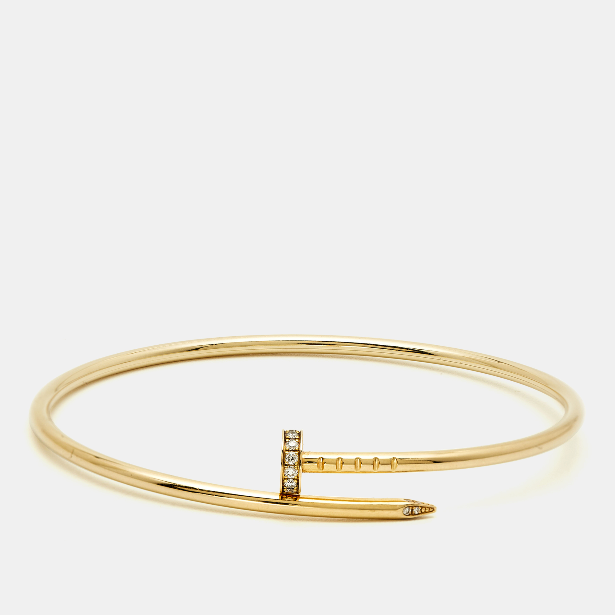 

Cartier Juste Un Clou Diamonds 18k Yellow Gold Small Model Bracelet 18