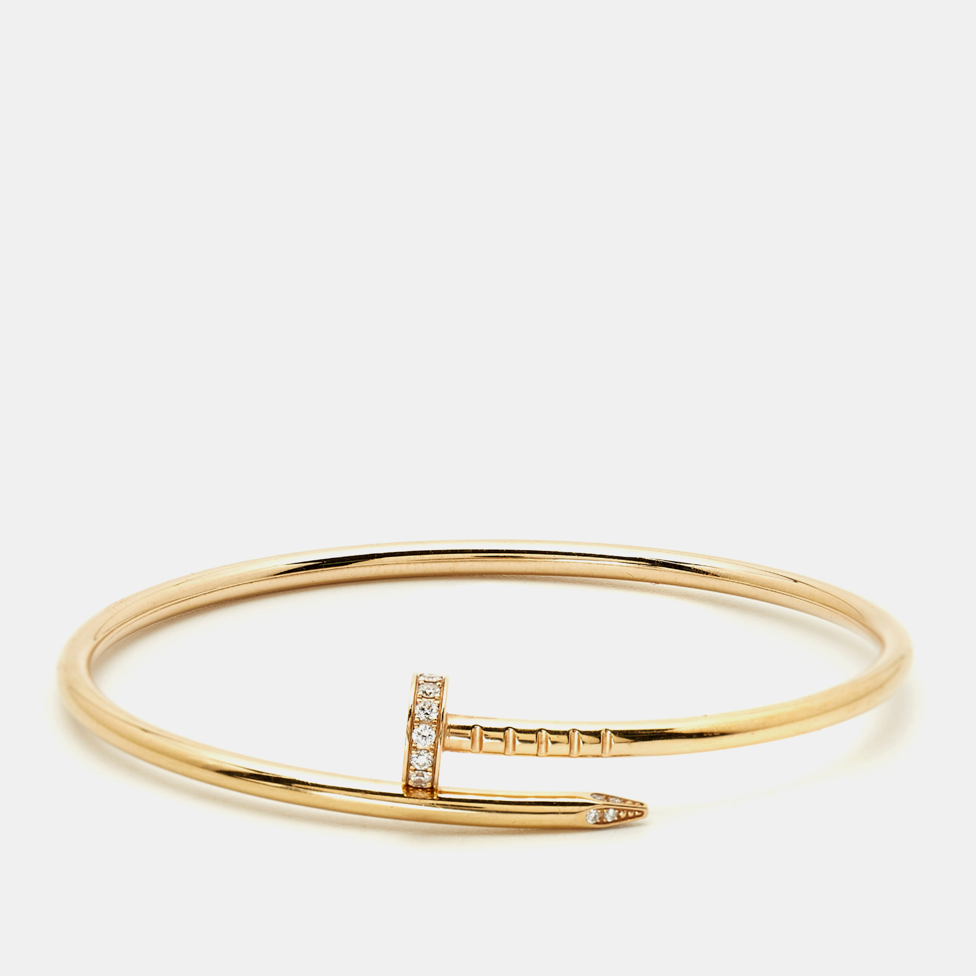 

Cartier Juste Un Clou Diamonds 18k Rose Gold Small Model Bracelet 15
