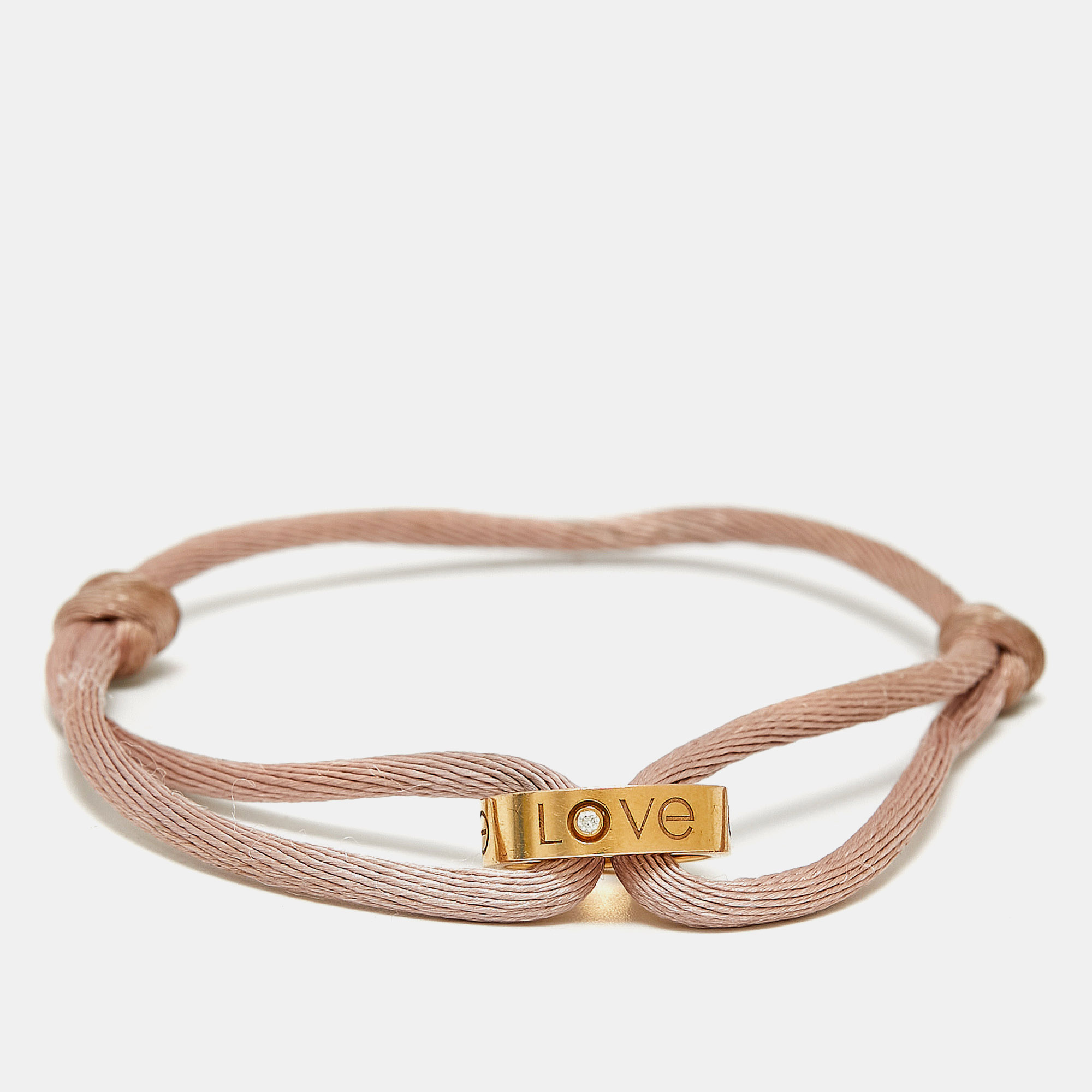 

Cartier Love Diamond 18k Rose Gold Cord Bracelet