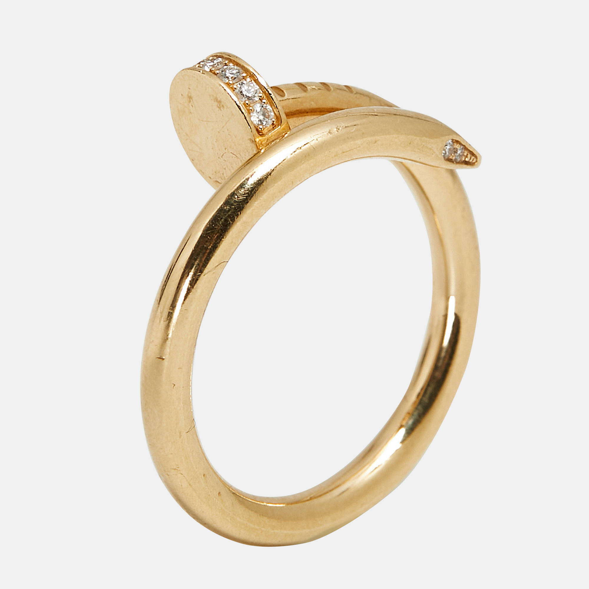 

Cartier Juste Un Clou Diamonds 18k Yellow Gold Ring Size